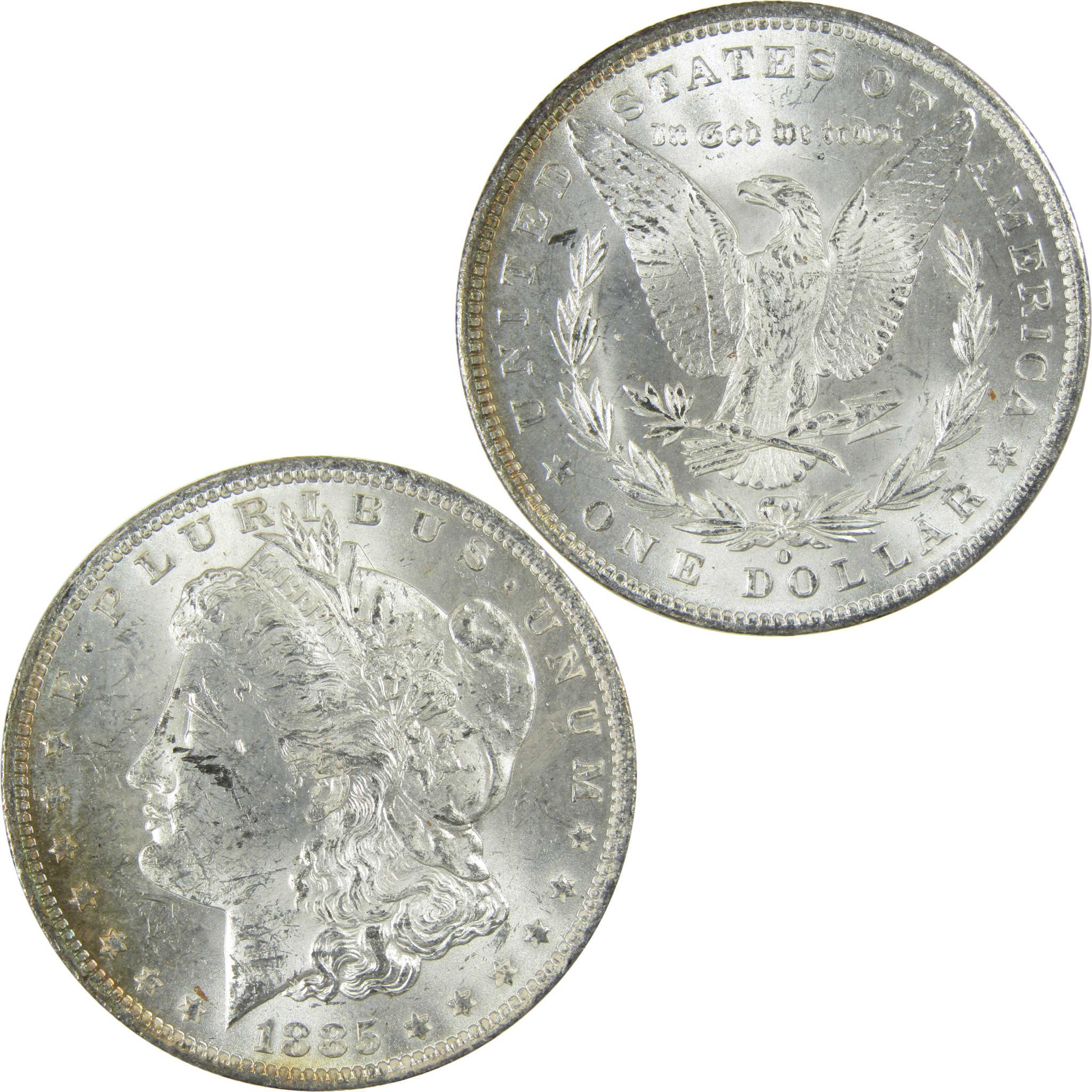 1885 O Morgan Silver Dollar Uncirculated $1 Coin Toned SKU:I27481 - Morgan coin - Morgan silver dollar - Morgan silver dollar for sale - Profile Coins & Collectibles