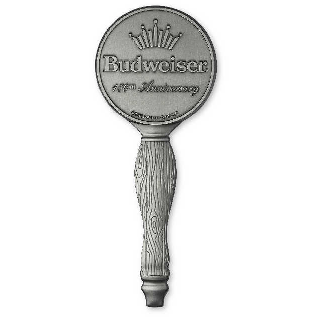 Budweiser Clydesdales White Brass Tap Handle Bar Collectible