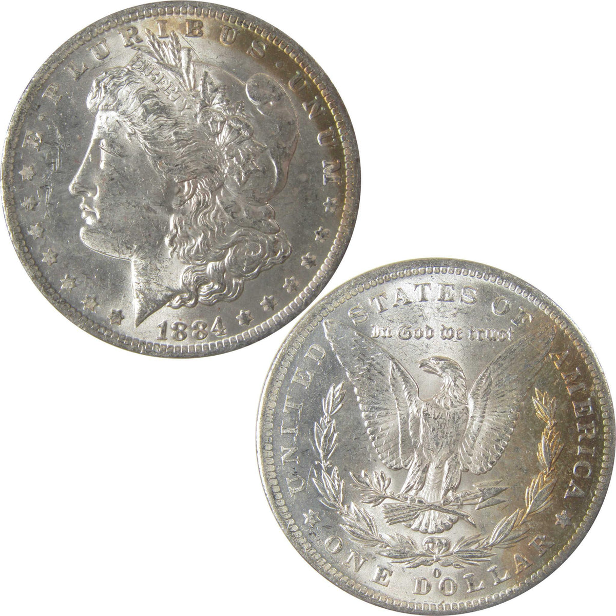 1884 O Morgan Silver Dollar BU Choice Uncirculated Toned SKU:I24177