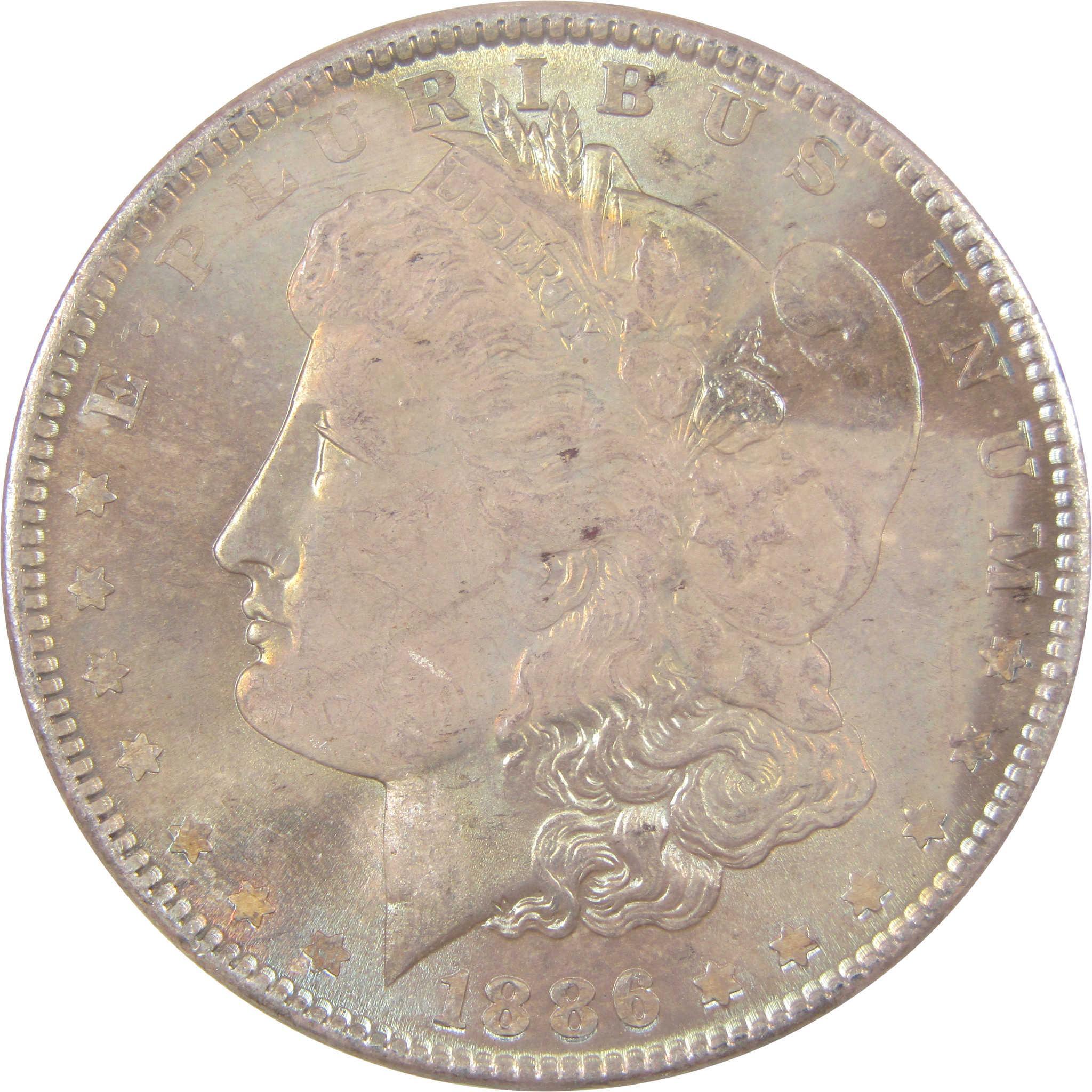 1886 Morgan Silver Dollar Uncirculated Mint State Toned SKU:I24416