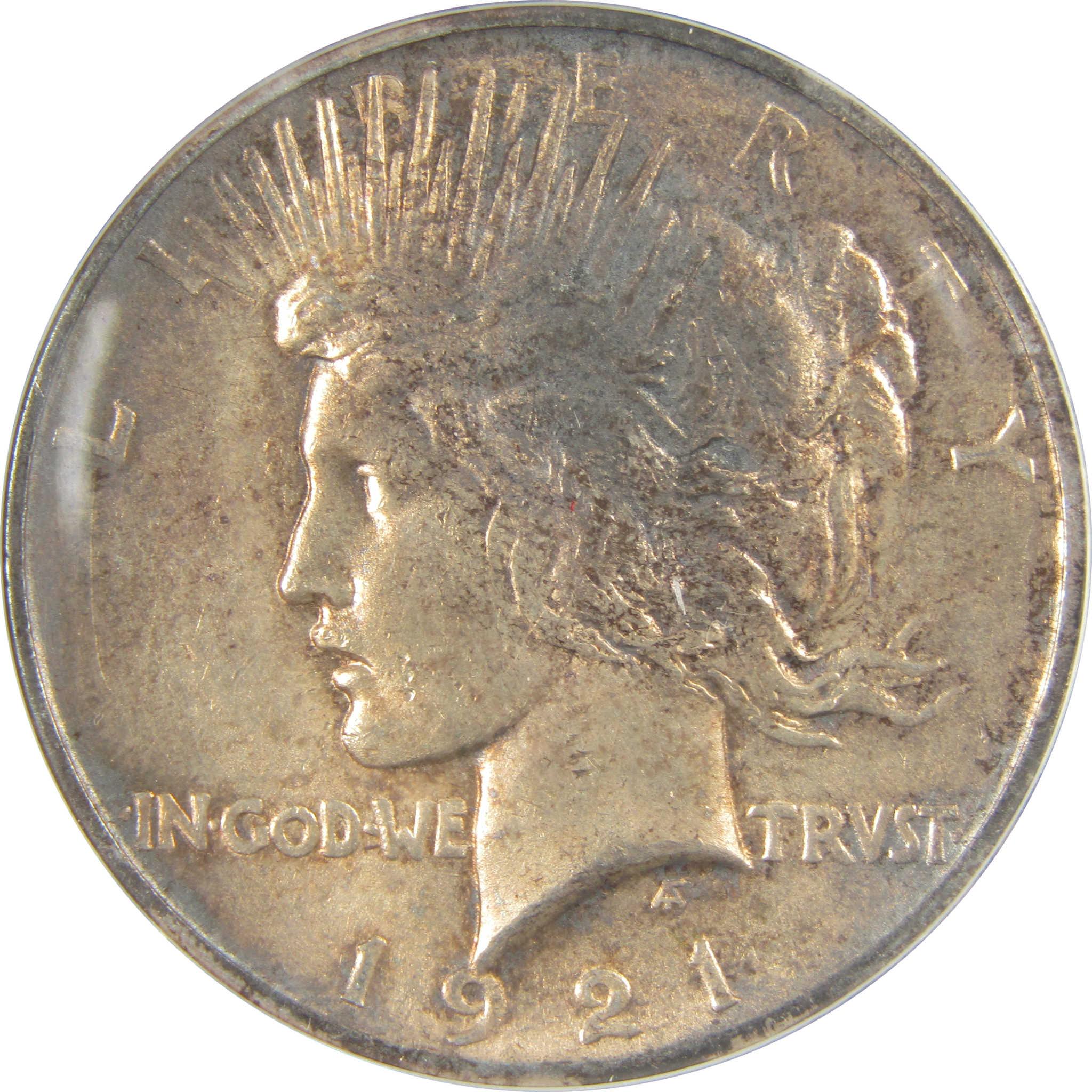 1921 High Relief Peace Dollar MS 60 Details ANACS Silver SKU:I21401