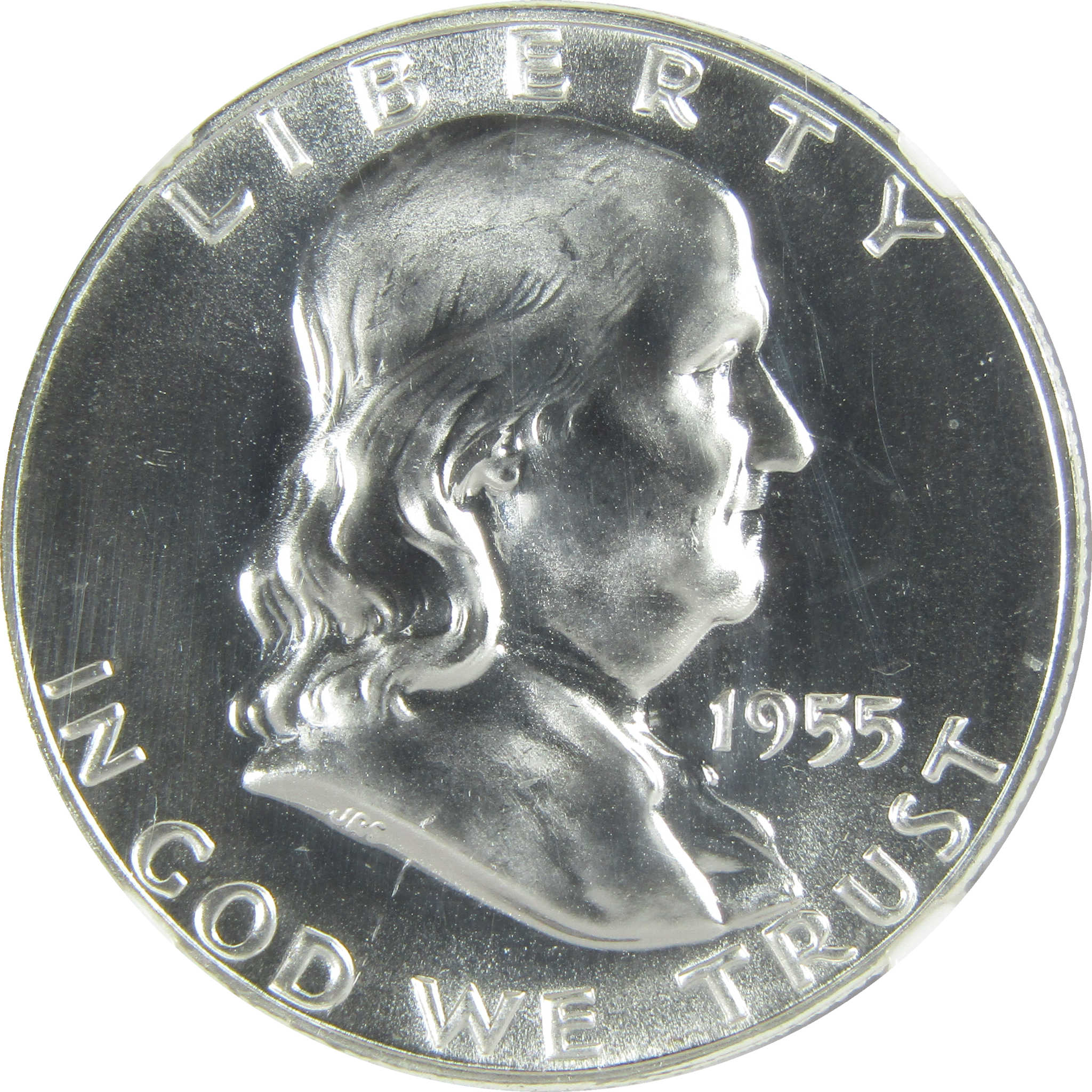 1955 Franklin Silver Half Dollar PF 68 NGC Proof 50c Coin SKU:I27412
