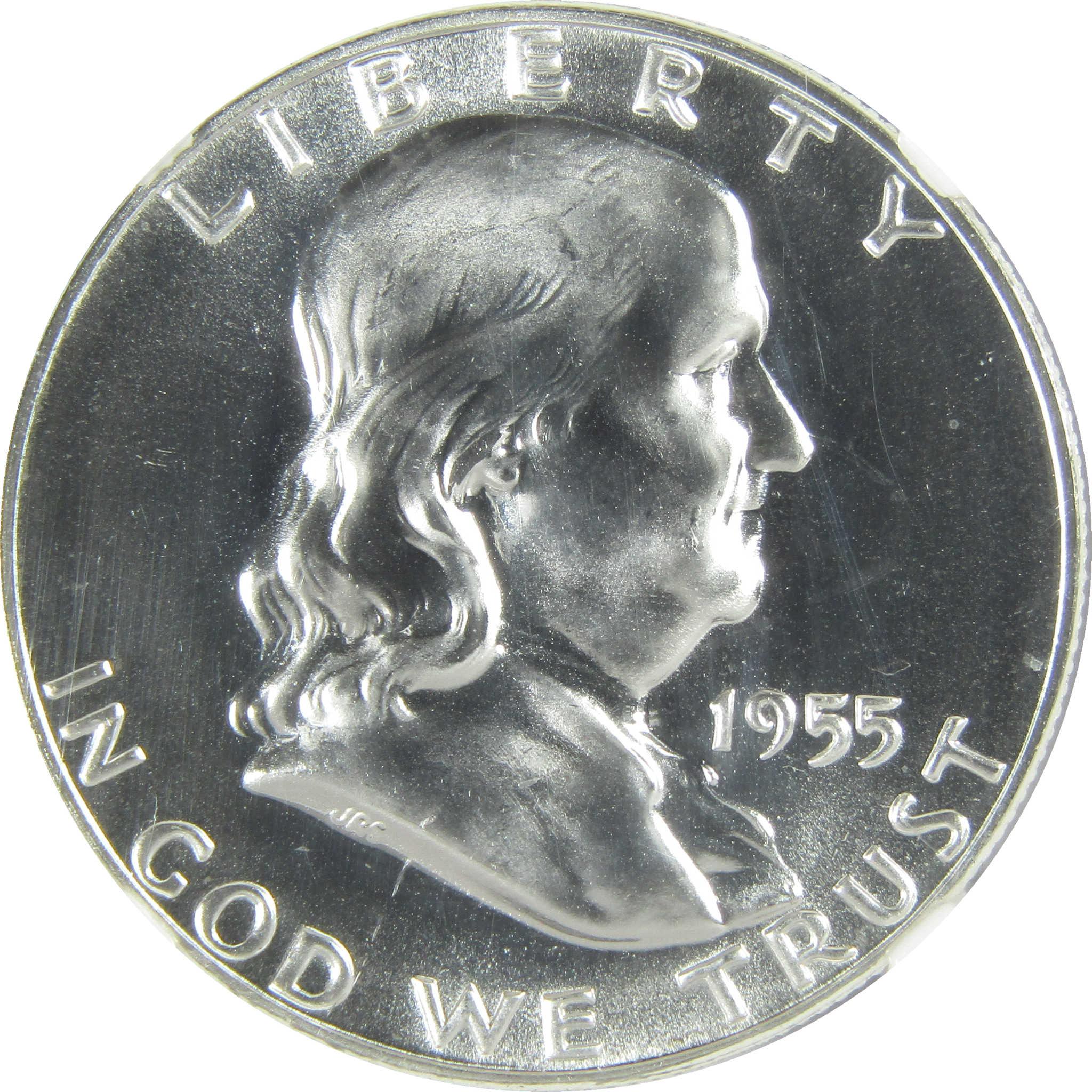 1955 Franklin Silver Half Dollar PF 68 NGC Proof 50c Coin SKU:I27412