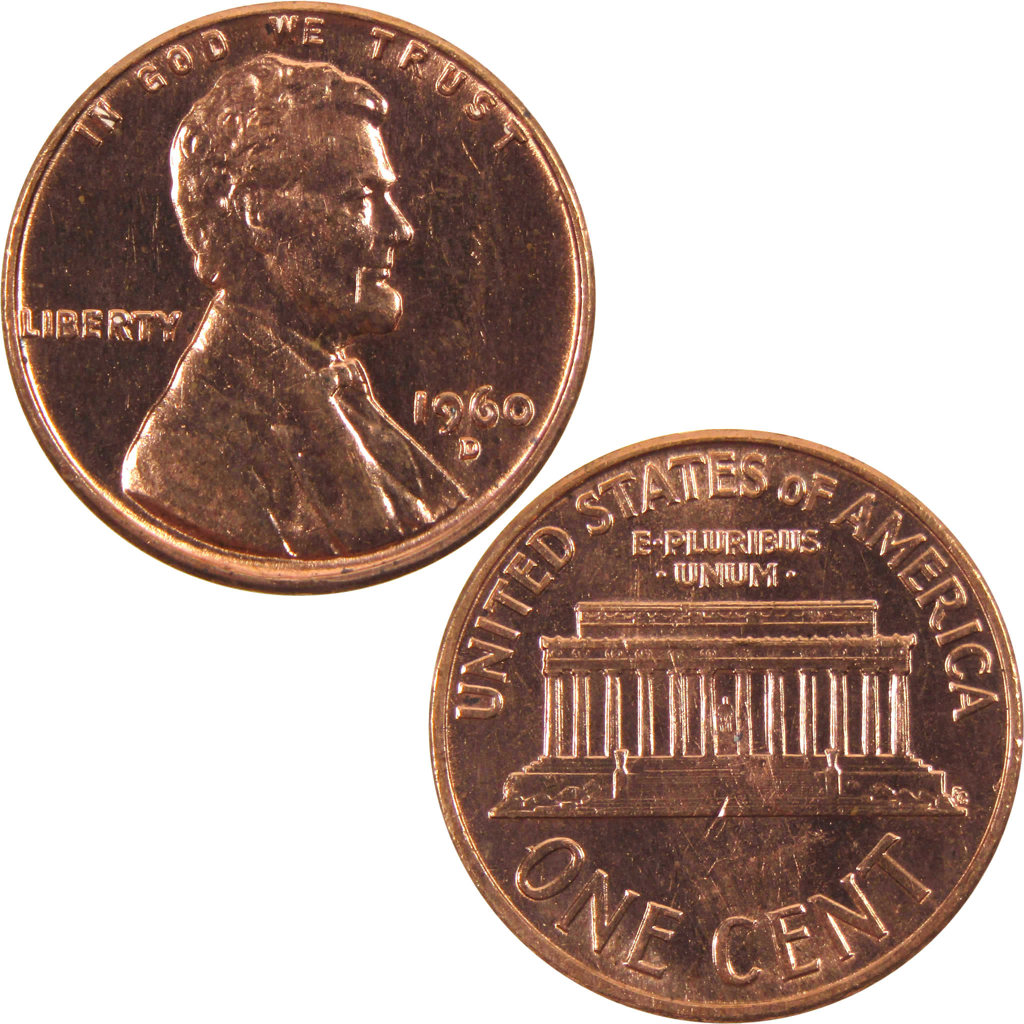 1960 D Small Date Lincoln Memorial Cent BU Uncirculated Penny 1c Coin