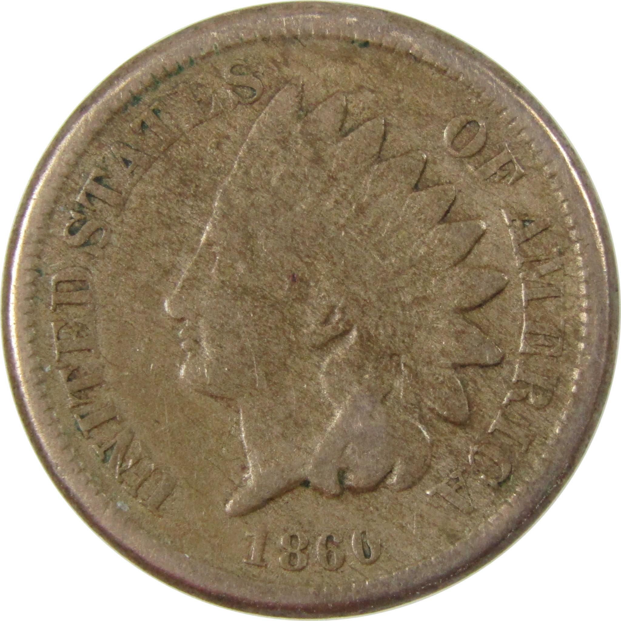 1860 Indian Head Cent VG Very Good Penny 1c Coin SKU:CP1233