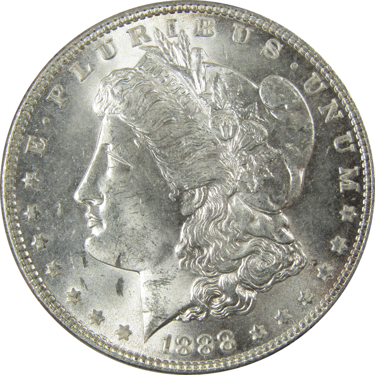1888 Morgan Silver Dollar Uncirculated Mint State $1 Coin SKU:I28244