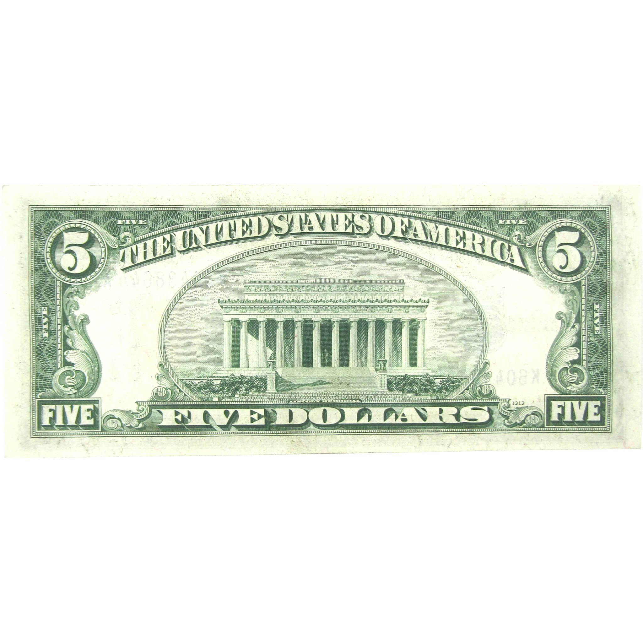 1934A $5 Silver Certificate North Africa WWII FR2307 CCU Choice Crisp
