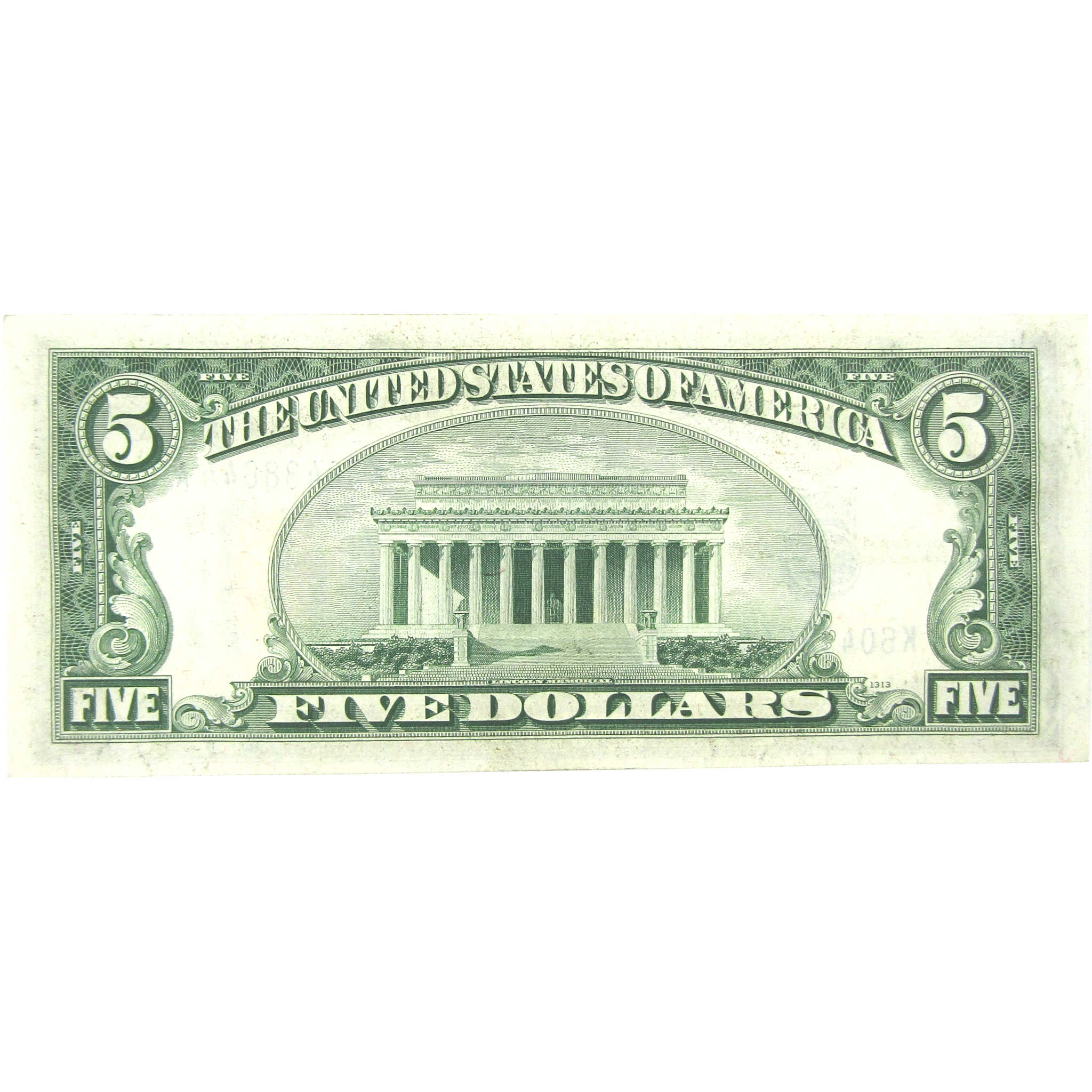 1934 A $5 Silver Certificate North Africa WWII FR2307 CCU Choice Crisp
