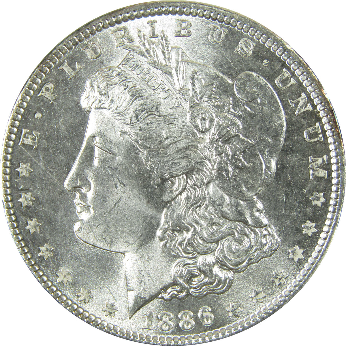 1886 Morgan Silver Dollar Uncirculated Mint State $1 Coin SKU:CP1681