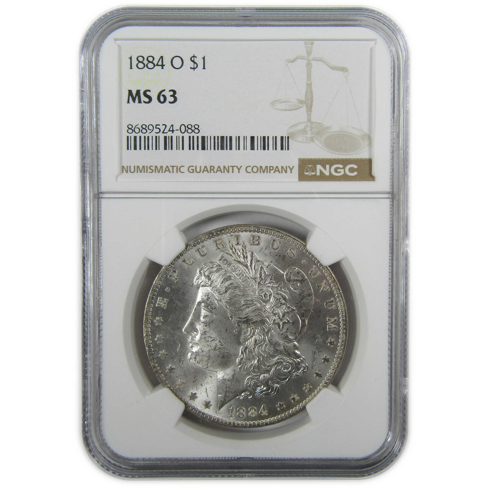 1884 O Morgan Silver Dollar MS 63 NGC Uncirculated $1 Coin SKU:CP376 - Morgan coin - Morgan silver dollar - Morgan silver dollar for sale - Profile Coins & Collectibles