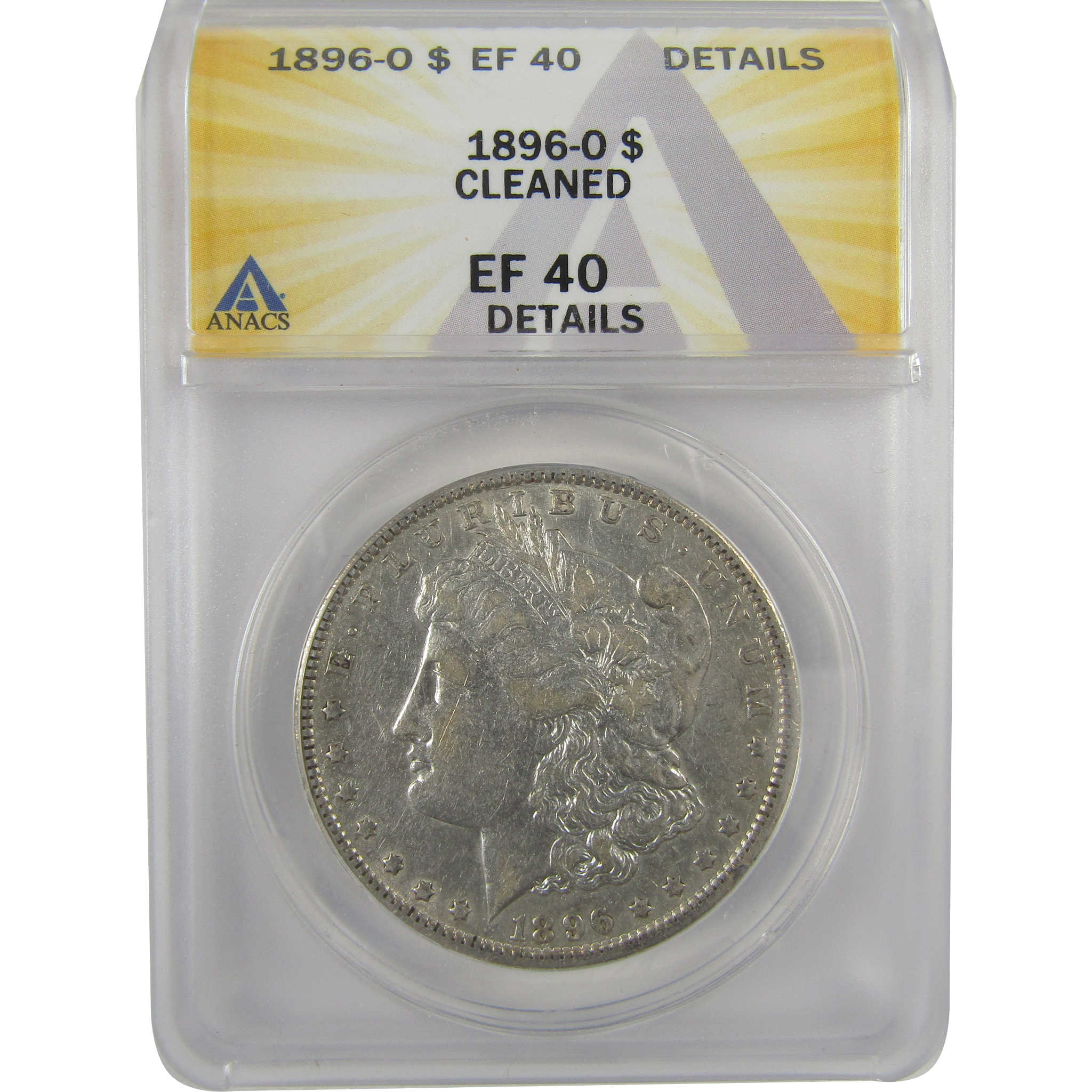 1896 O Morgan Dollar EF 40 Details ANACS Silver $1 Coin SKU:I19020 - Morgan coin - Morgan silver dollar - Morgan silver dollar for sale - Profile Coins & Collectibles