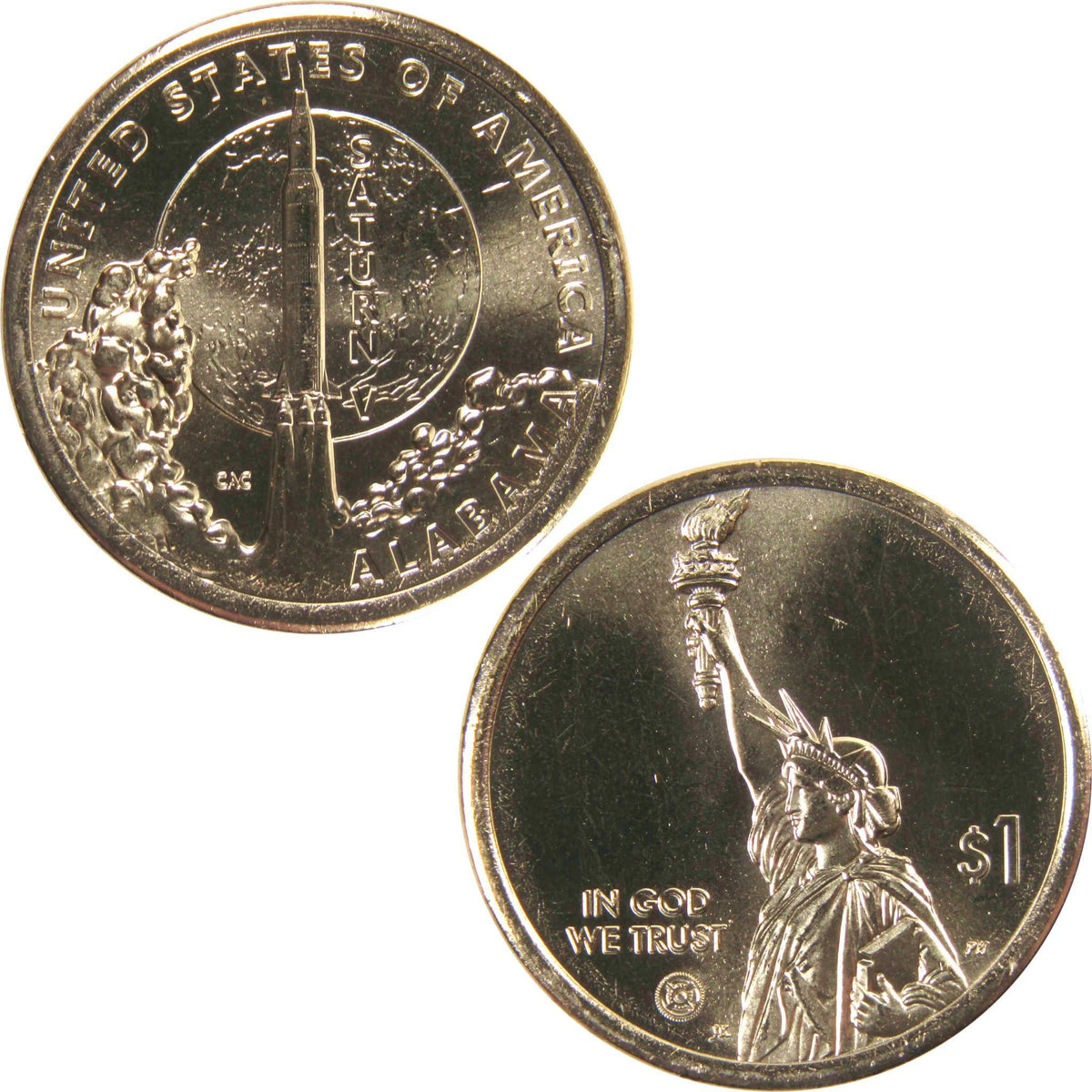 2024 P Alabama Saturn V Rocket American Innovation Dollar Uncirculated