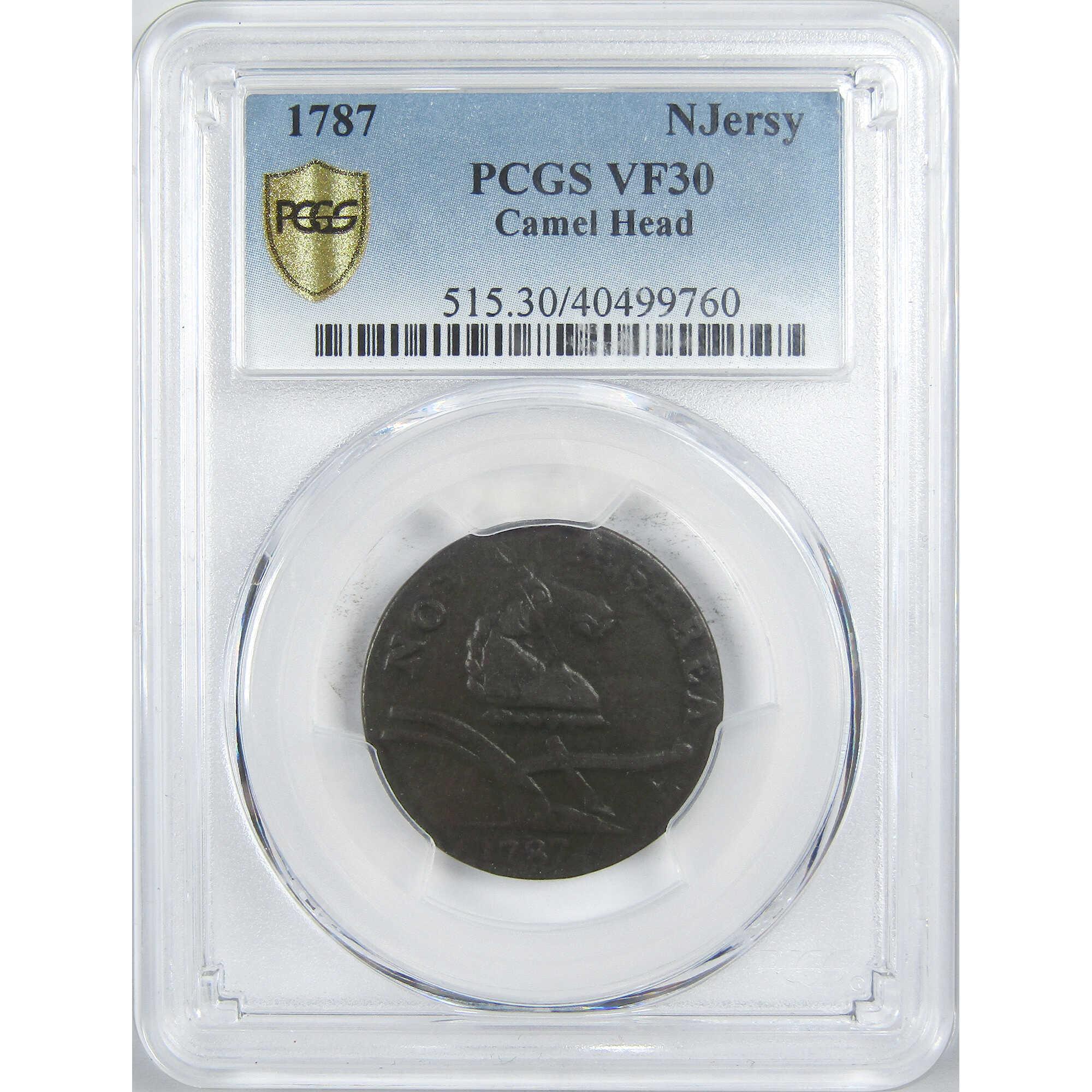 1787 Camel Head New Jersey Copper VF 30 PCGS Post Colonial SKU:I12908