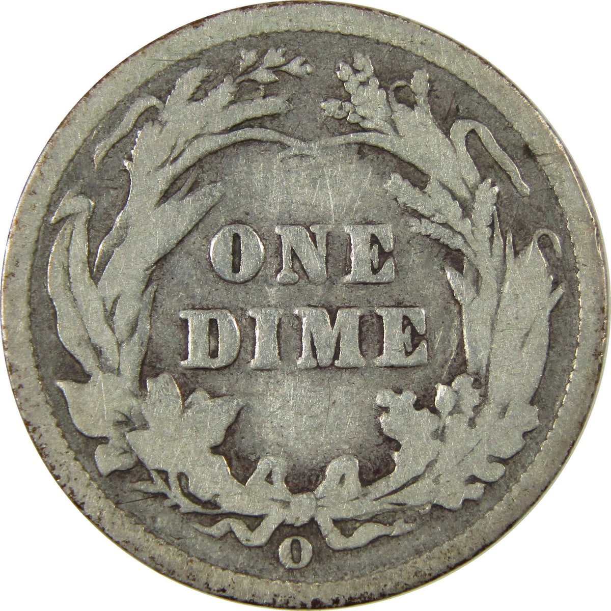 1897 O Barber Silver Dime G Good 10c Coin Collectible SKU:CP1766