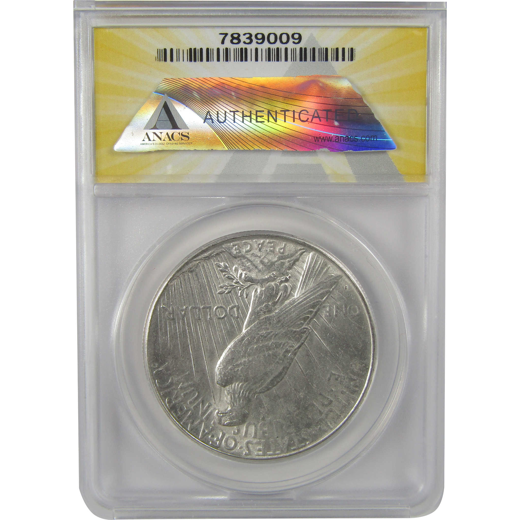 1923 S Peace Dollar AU 58 ANACS Silver $1 Coin SKU:I22153