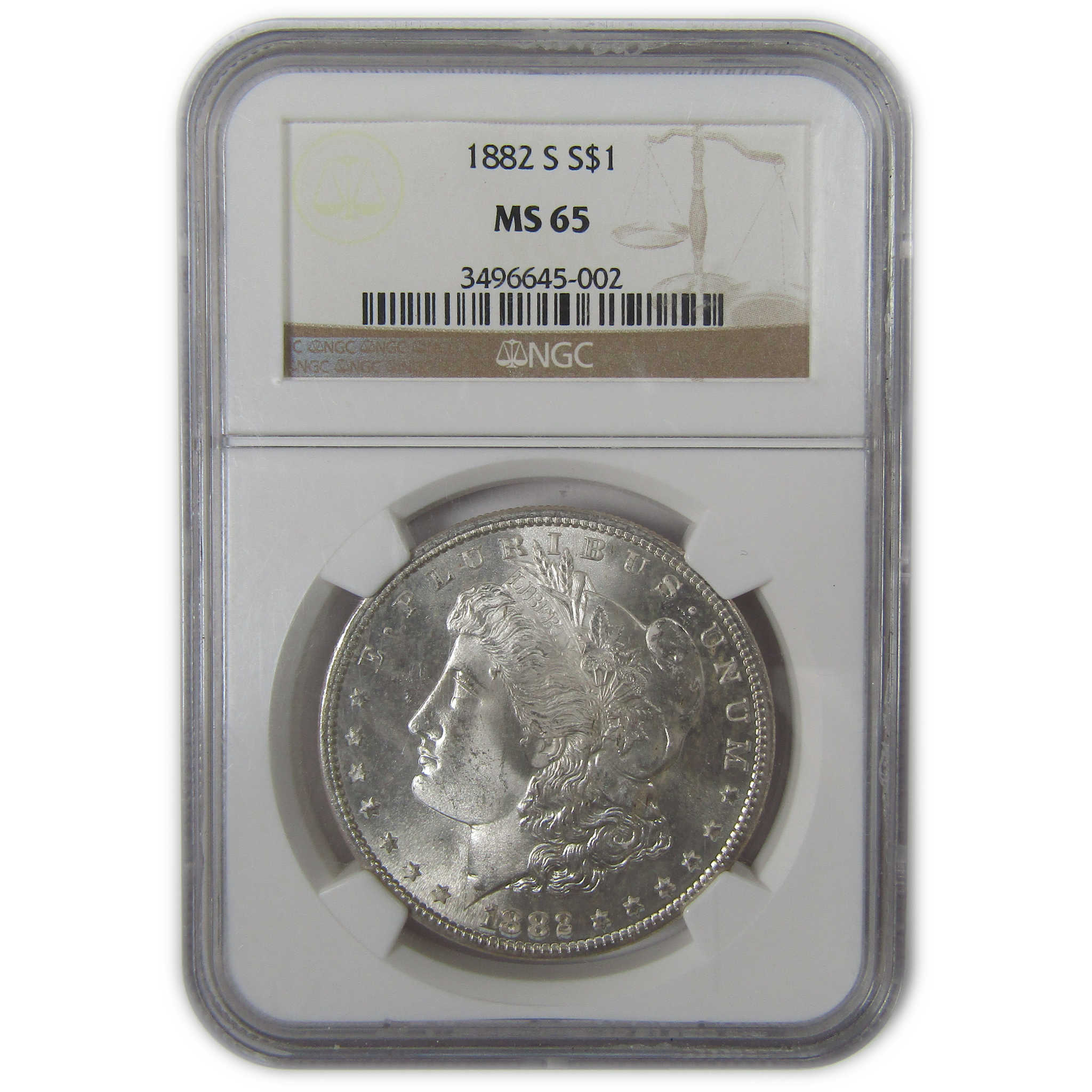 1882 S Morgan Dollar MS 65 NGC Silver Uncirculated $1 Coin SKU:I23598 - Morgan coin - Morgan silver dollar - Morgan silver dollar for sale - Profile Coins & Collectibles