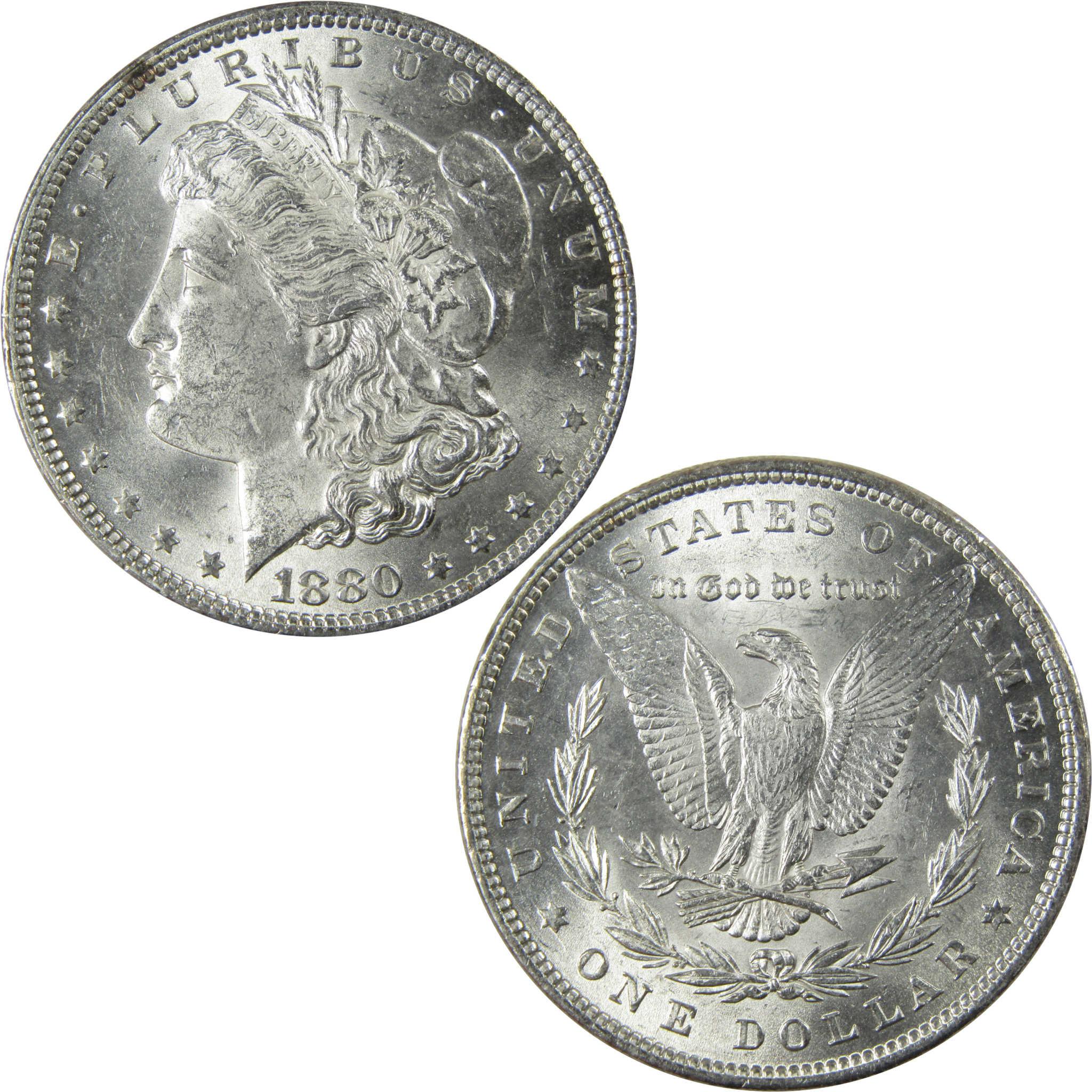 1880 Morgan Silver Dollar Uncirculated Mint State $1 Coin SKU:I25885 - Morgan coin - Morgan silver dollar - Morgan silver dollar for sale - Profile Coins & Collectibles
