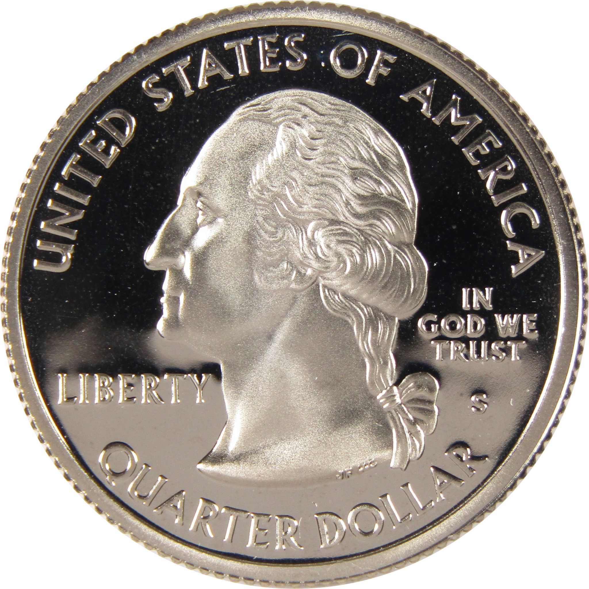 United States quarter dollar proof coin with Washington portrait, collectible currency
