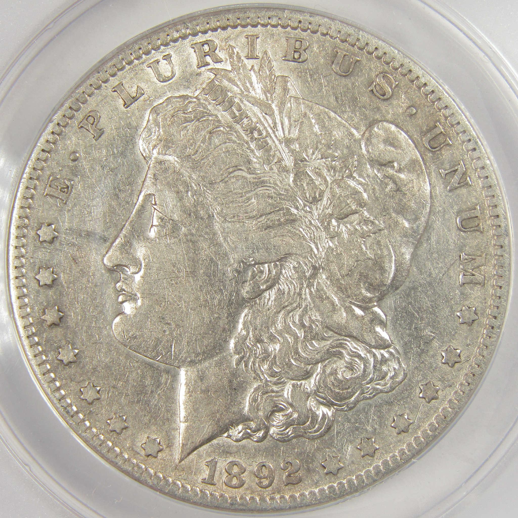 1892 S Morgan Dollar EF 45 Details ANACS Silver $1 Coin SKU:I20391 - Morgan coin - Morgan silver dollar - Morgan silver dollar for sale - Profile Coins & Collectibles