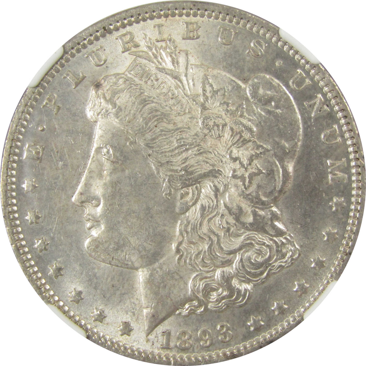 1893 Morgan Silver Dollar AU 58 NGC $1 Coin Collectible SKU:I23407