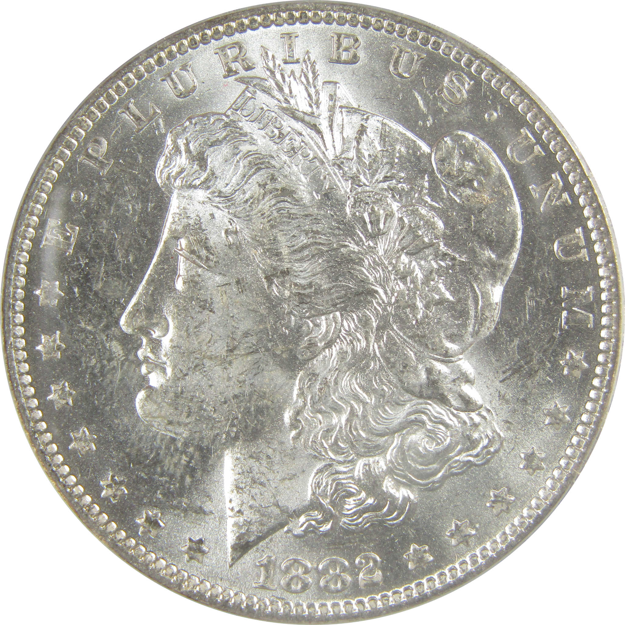 1882 O/S VAM-4 Recessed Top 100 Morgan Dollar MS 62 ANACS SKU:I21943 - Morgan coin - Morgan silver dollar - Morgan silver dollar for sale - Profile Coins & Collectibles