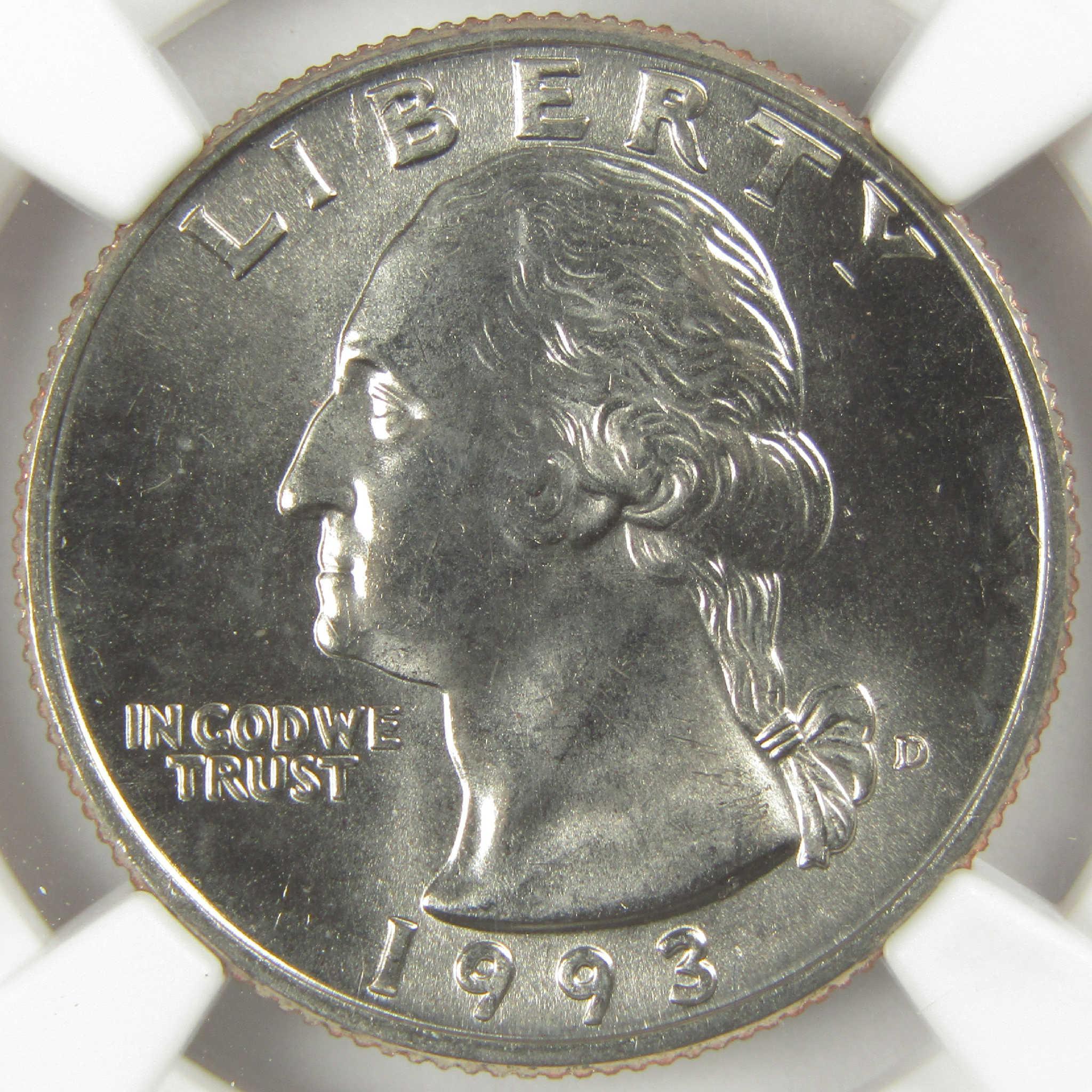 1993 D Washington Quarter MS 67 NGC Clad Uncirculated SKU:I20538