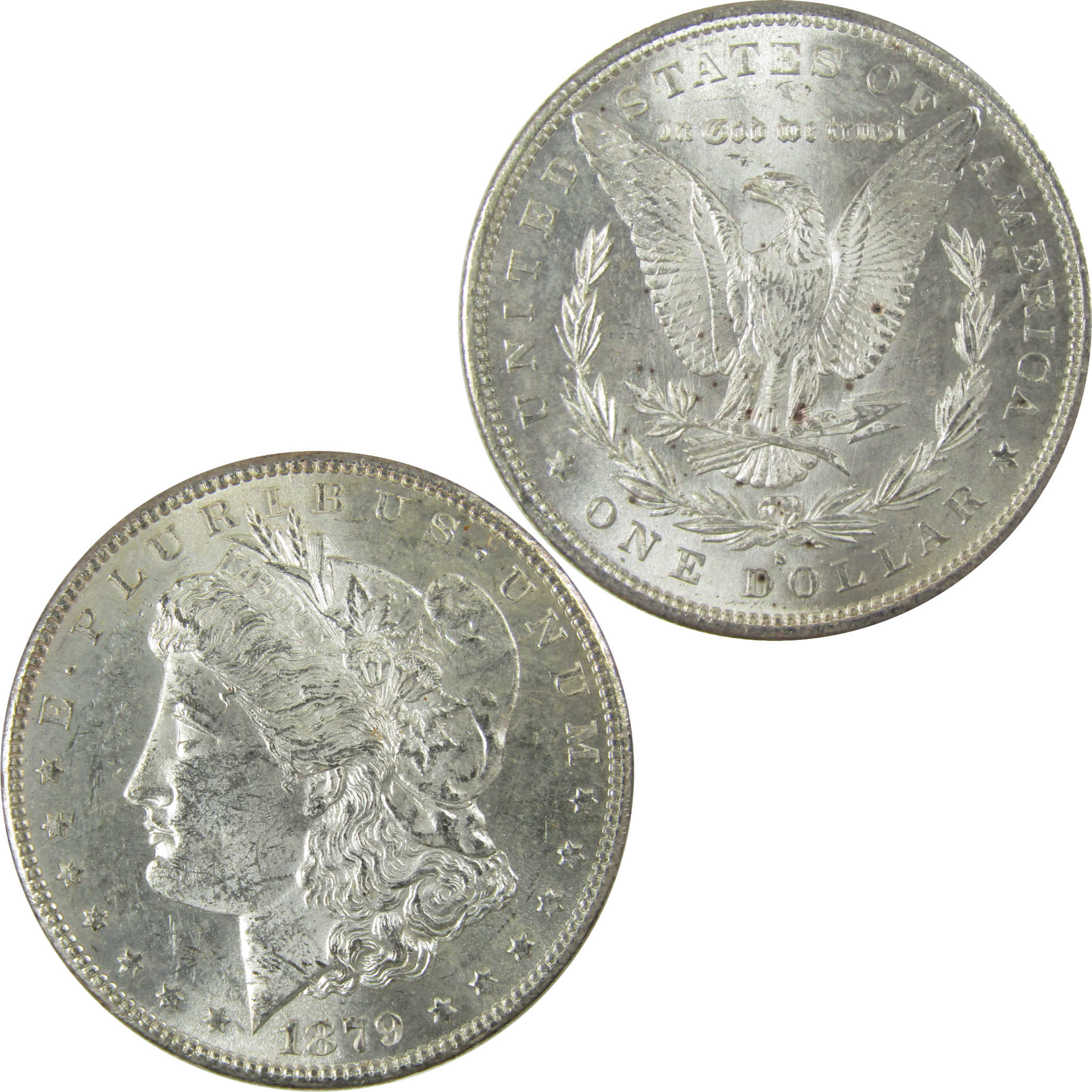1879 S Rev 79 Morgan Silver Dollar Uncirculated Mint State SKU:I27754