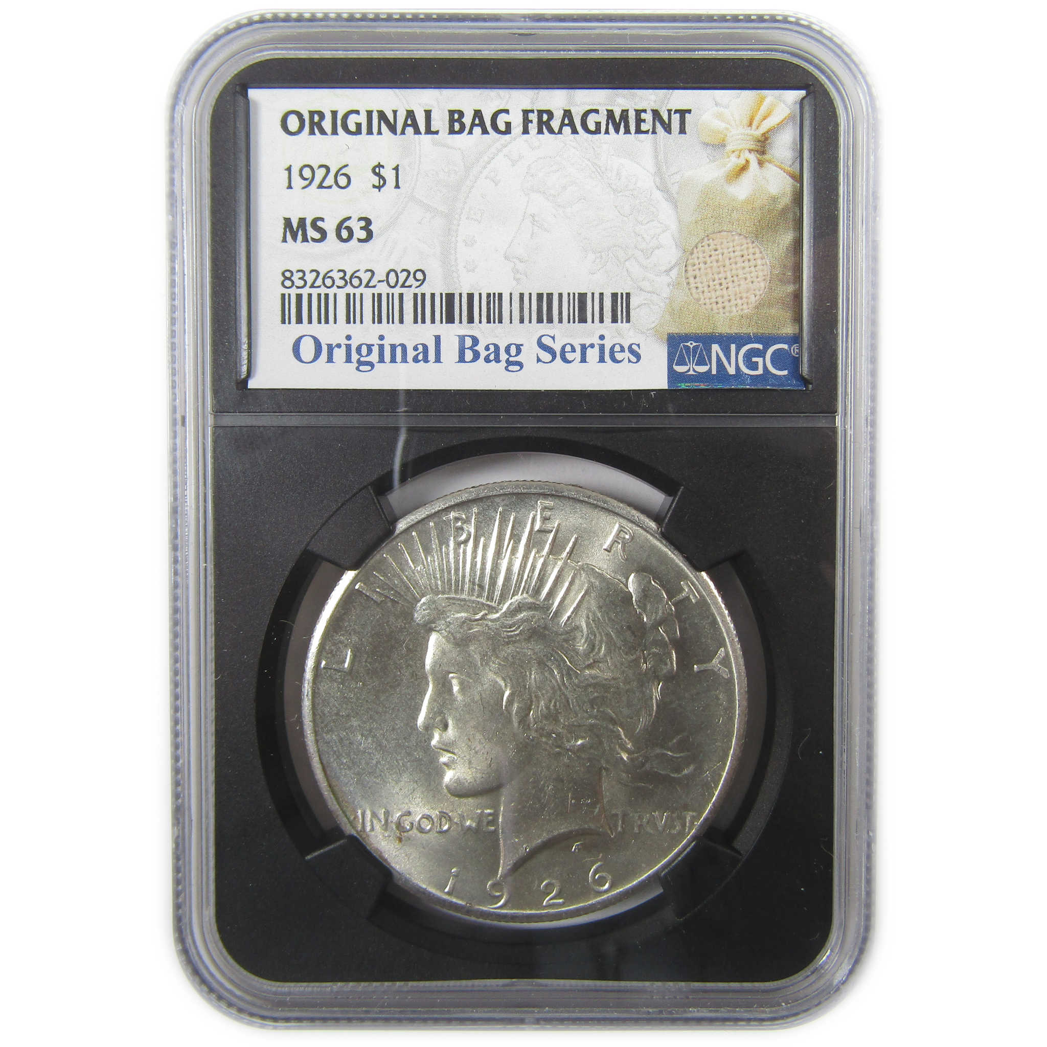 1926 Peace Dollar MS 63 NGC Silver Original Bag Fragment SKU:I18287