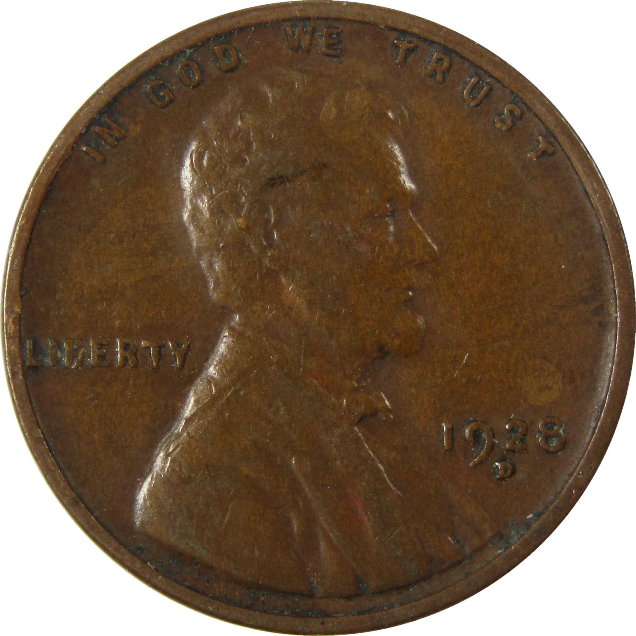 1928 D Lincoln Wheat Cent VF Very Fine Penny 1c Coin SKU:I27603