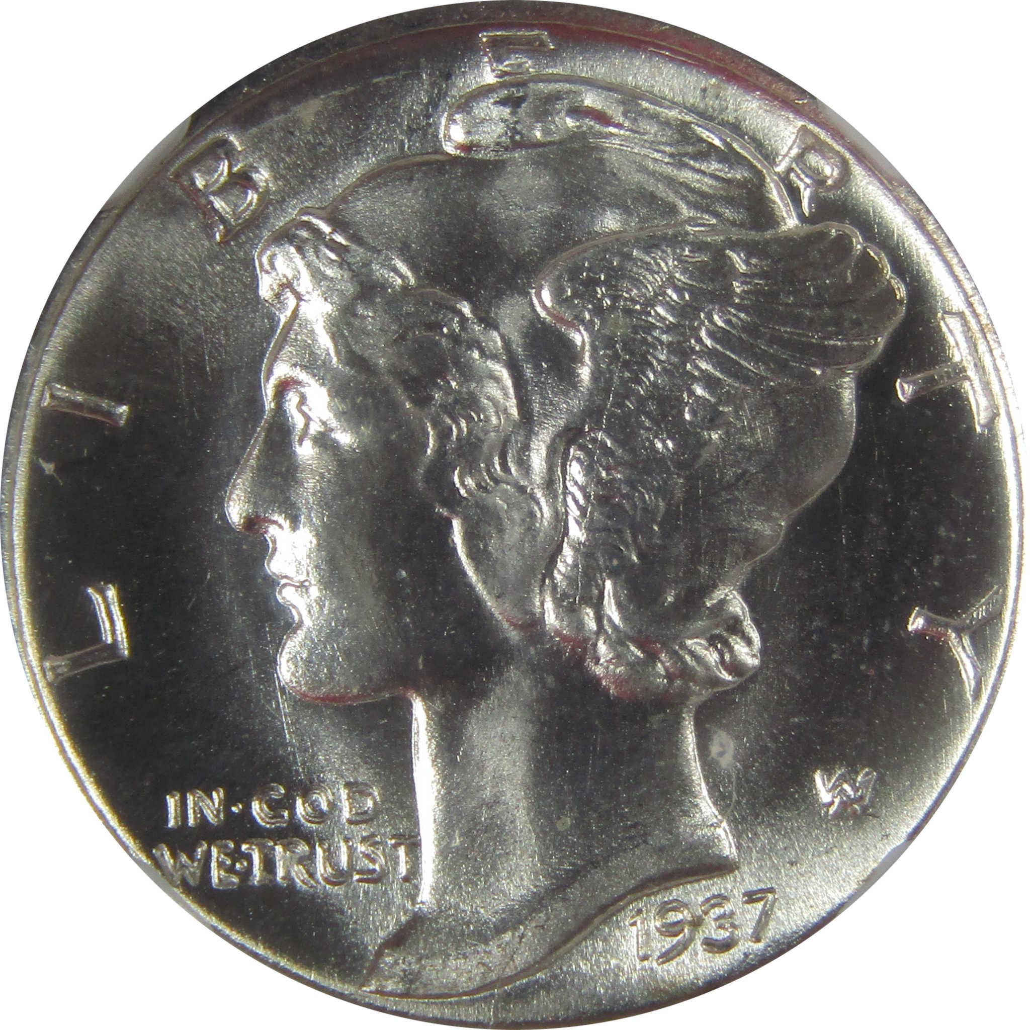 1937 S Mercury Dime MS 66+ FB NGC Silver Uncirculated SKU:I23220