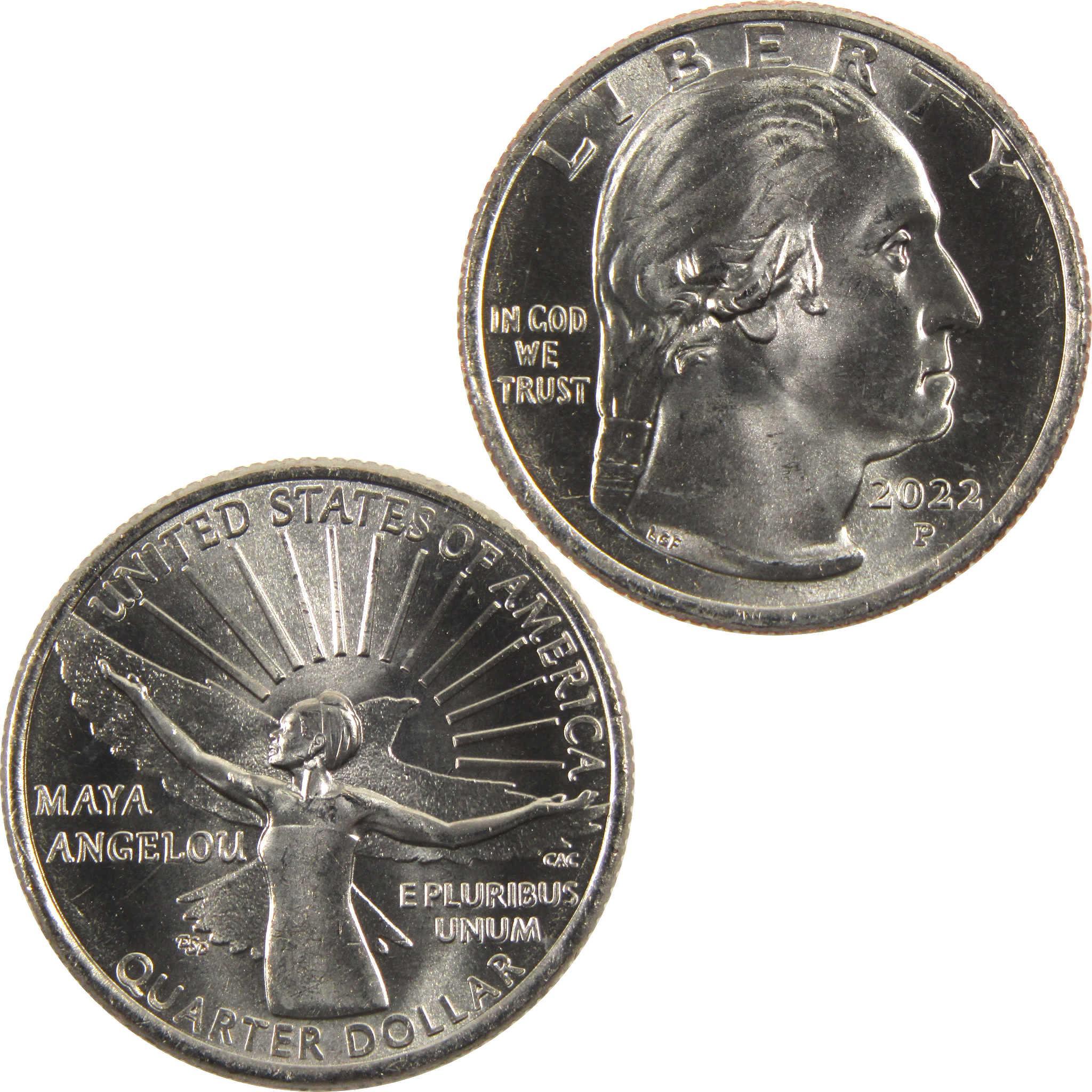 2022 P Maya Angelou American Women Quarter BU Uncirculated Clad Coin