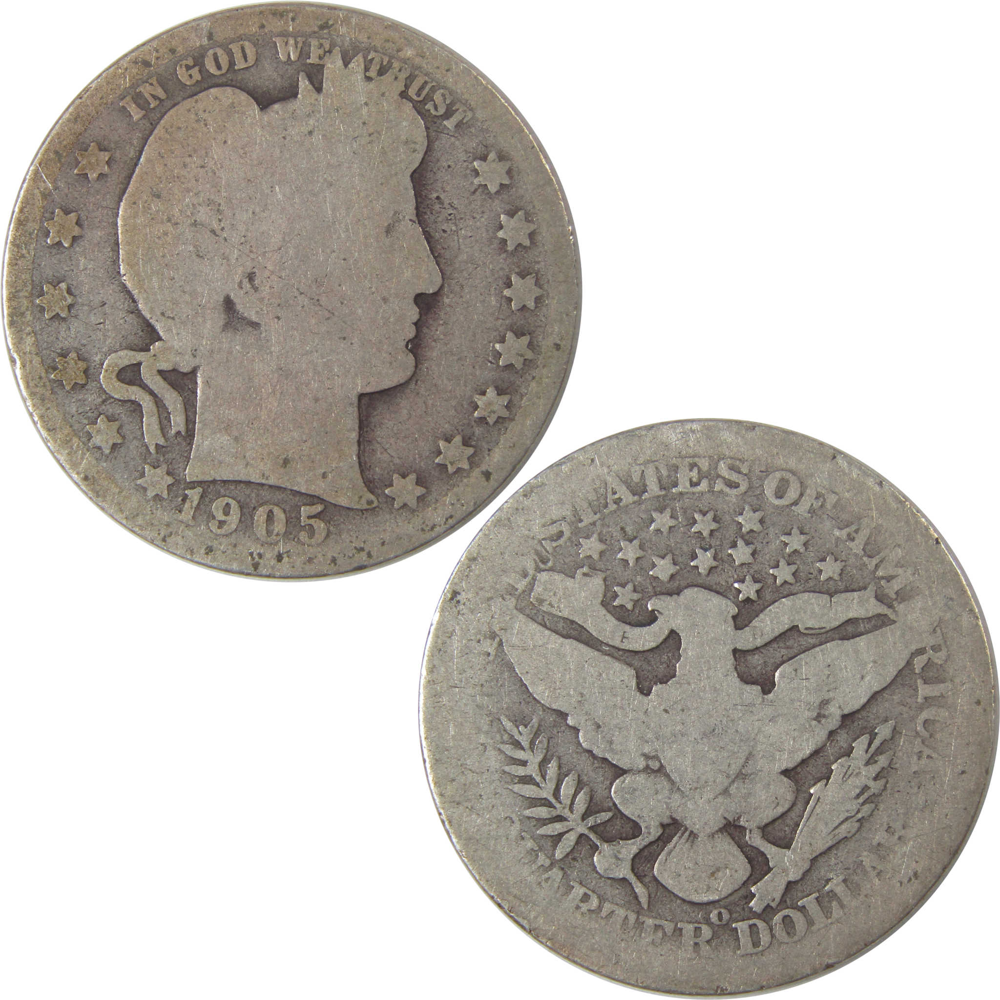 1905 O Barber Quarter AG About Good Silver 25c Coin SKU:I18033