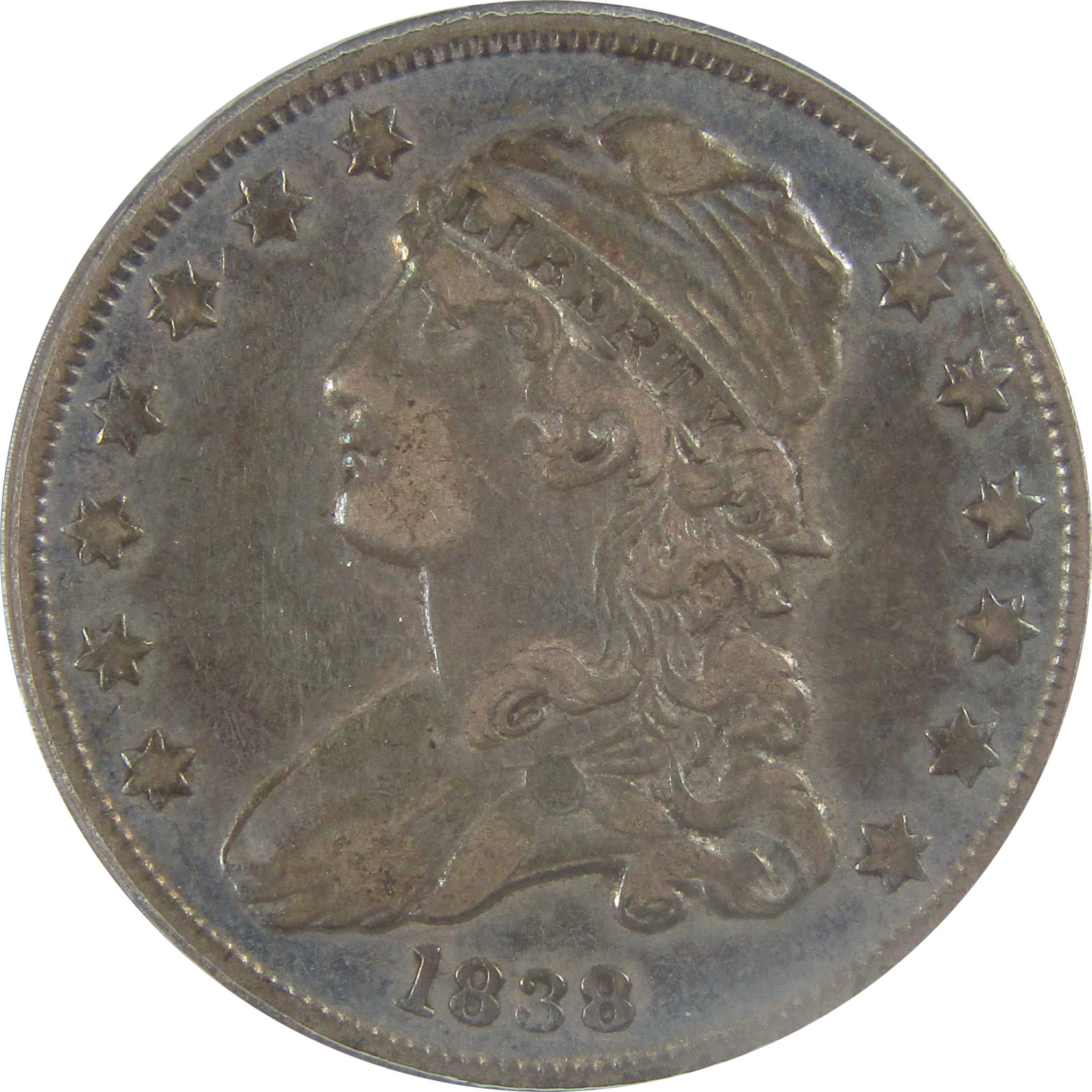 1838 B-1 Capped Bust Quarter EF 40 ANACS Silver 25c Coin SKU:I22008