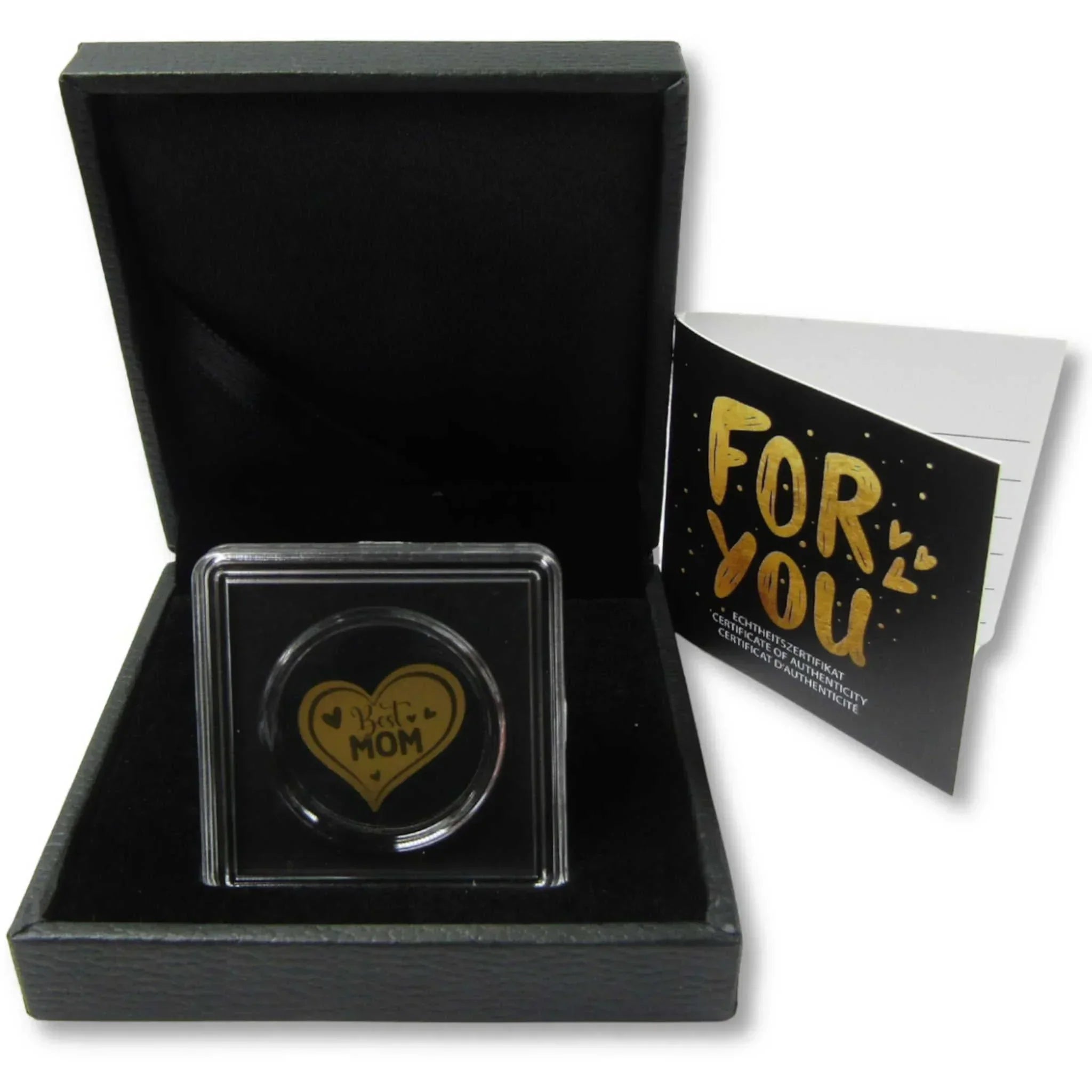 Best Mom Heart-Shaped 3000 CFA 1/1000 oz .999 Gold Republic of Chad