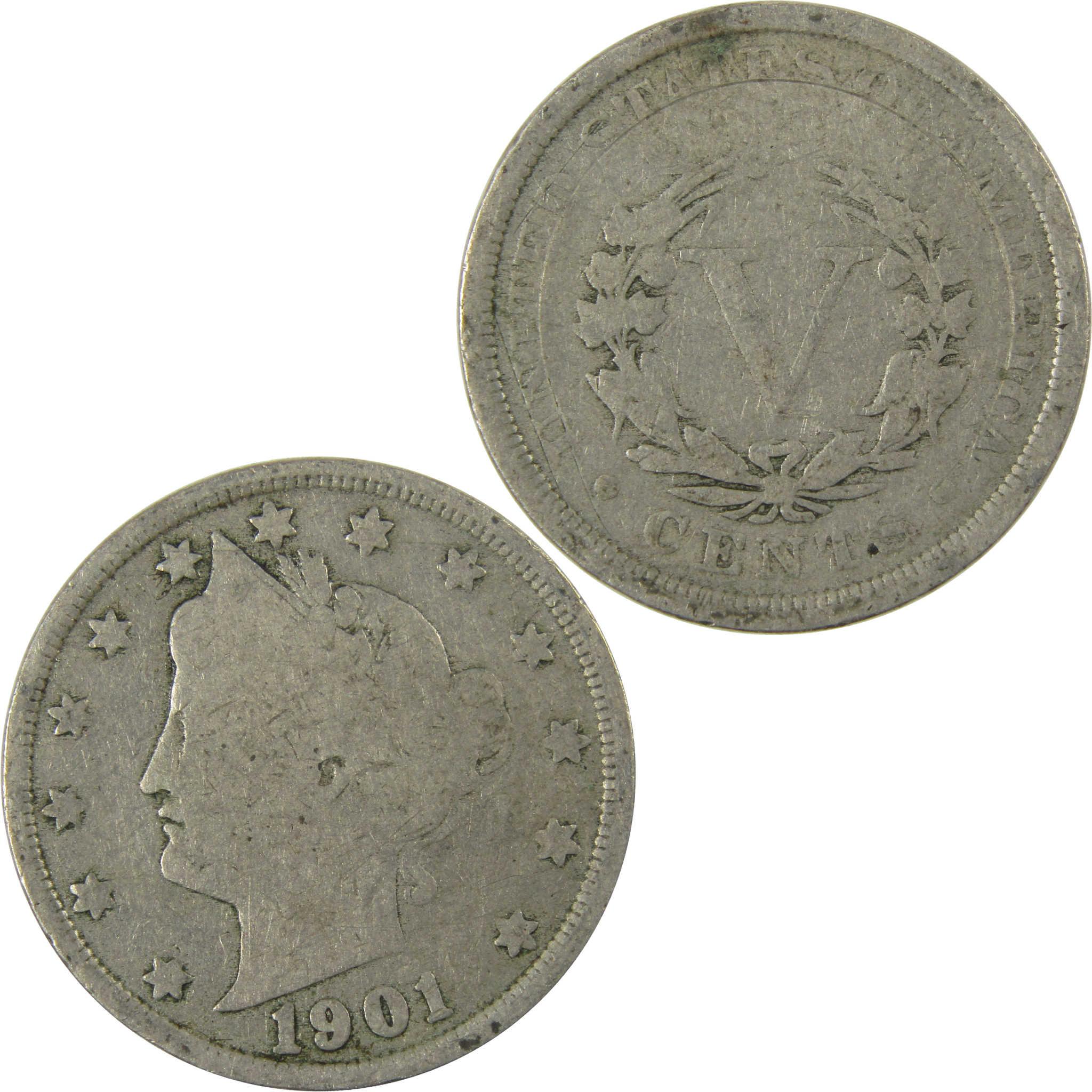 1901 Liberty Head V Nickel G Good 5c Coin SKU:I27211