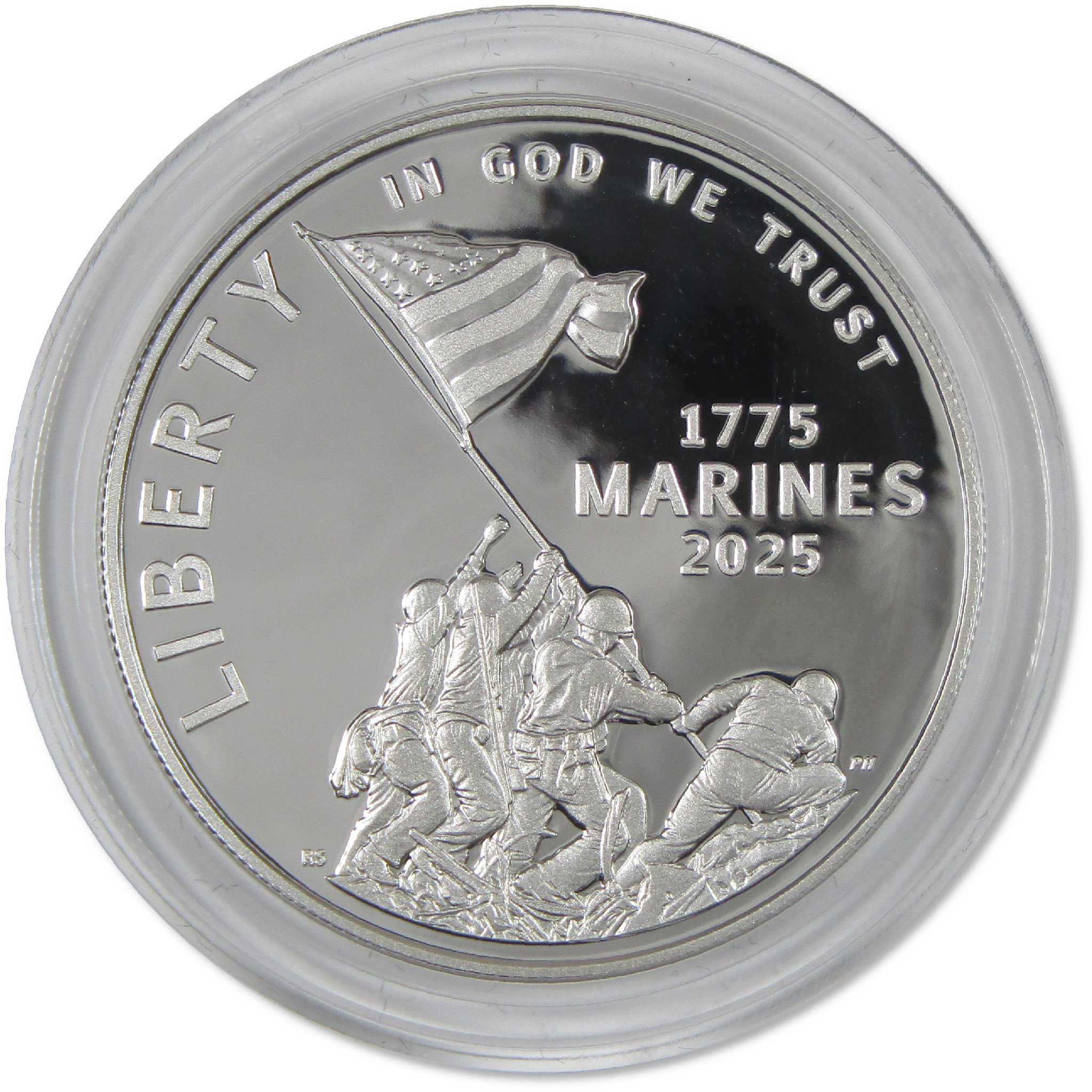 Marine Corps 250th Anniversary Dollar 2025 P Proof .999 Silver OGP COA