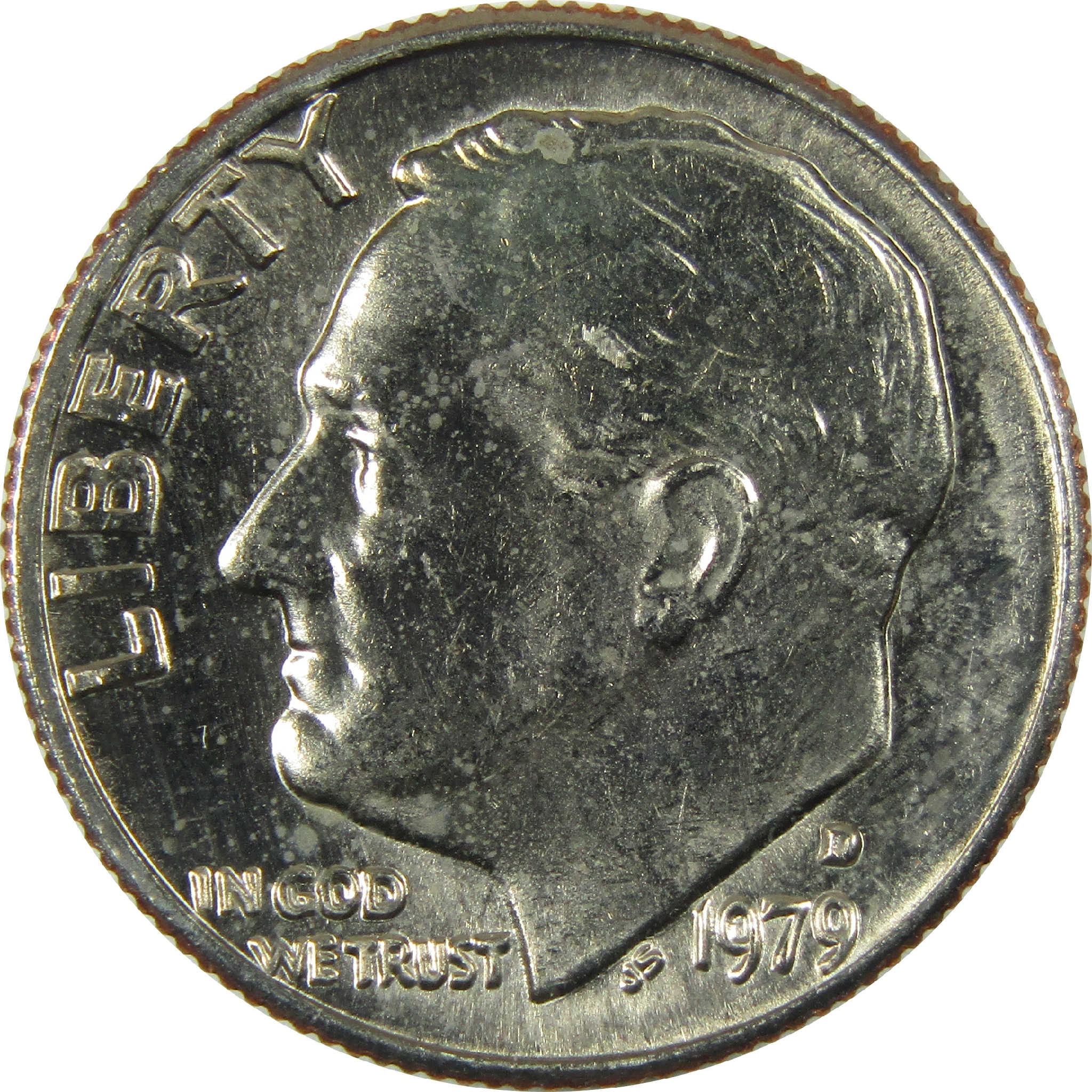 1979 D Roosevelt Clad Dime Uncirculated Mint State 10c Coin