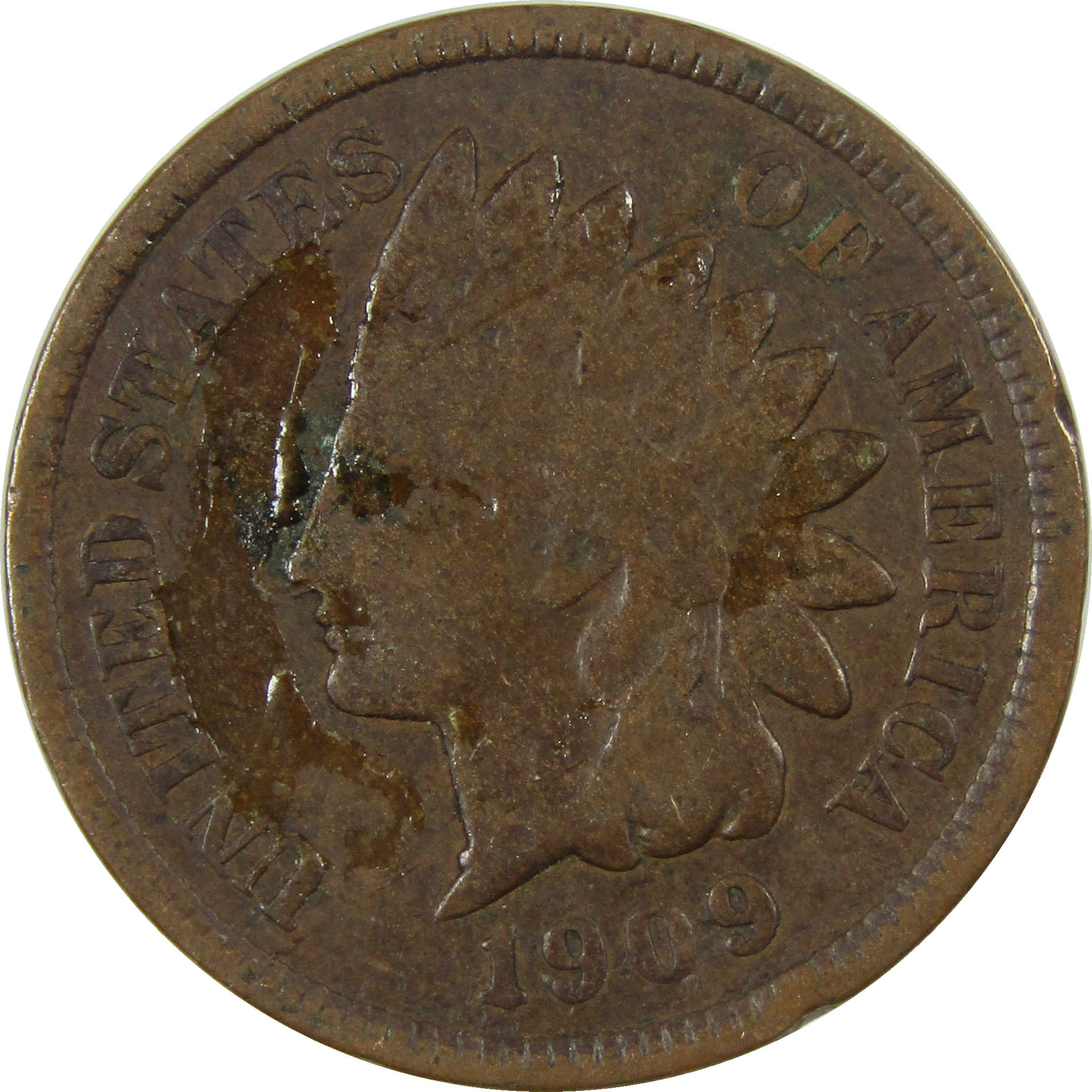 1909 Indian Head Cent G Good Penny 1c Coin SKU:I27045