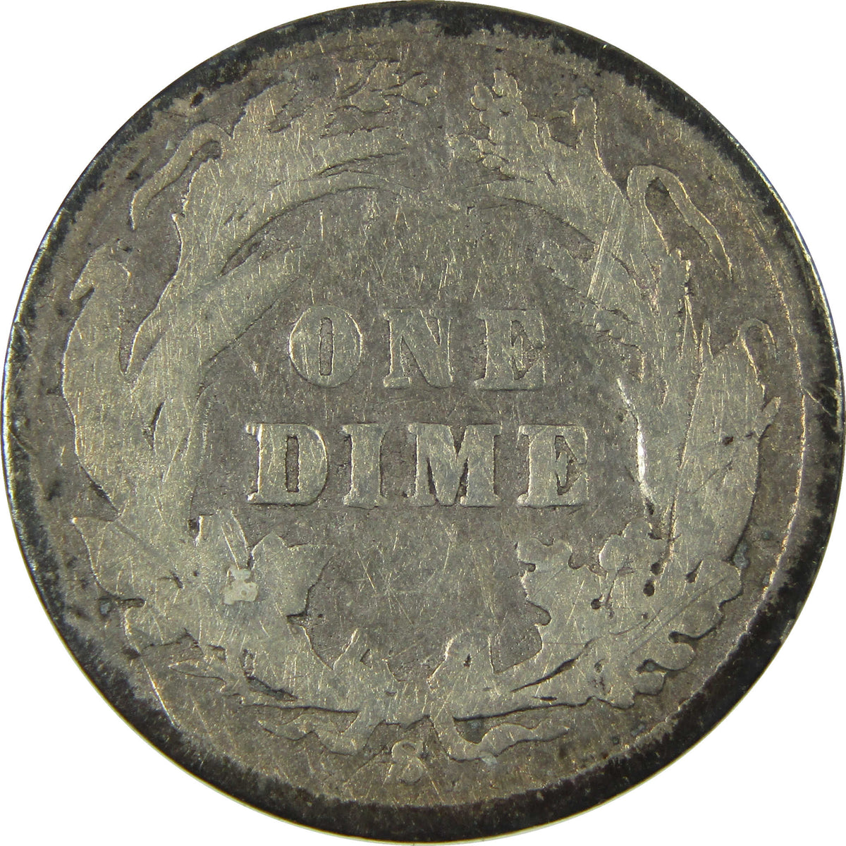 1896 S Barber Silver Dime G Good Details 10c Coin SKU:CP1764