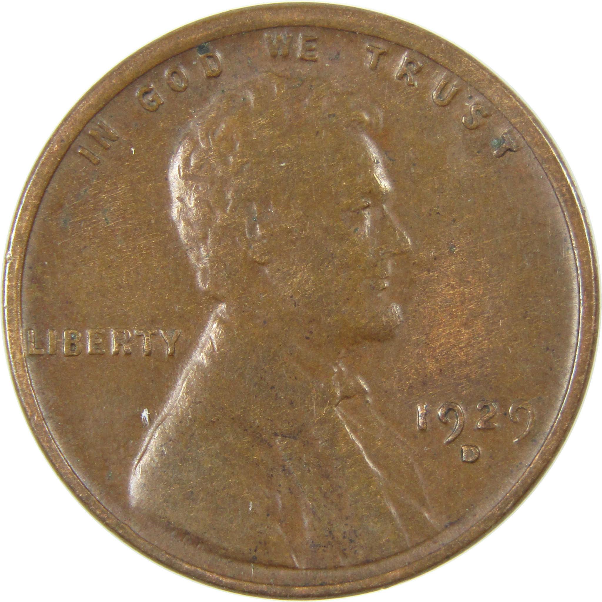 1929 D Lincoln Wheat Cent VF Very Fine Penny 1c Coin SKU:I27271