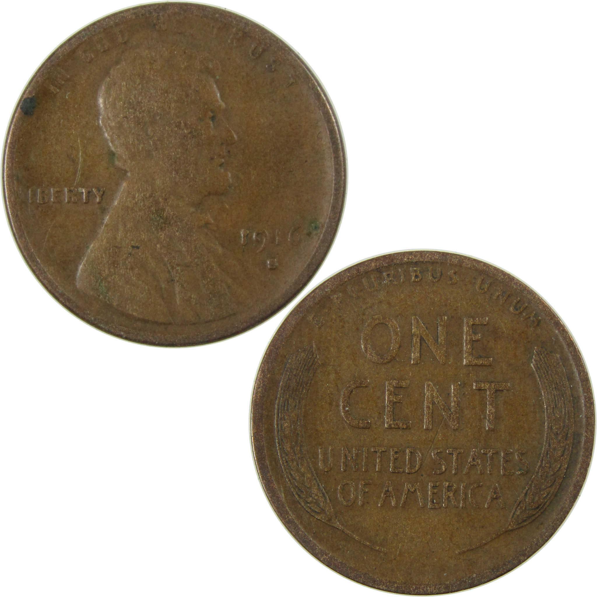 1916 S Lincoln Wheat Cent VF Very Fine Penny 1c Coin SKU:I25844