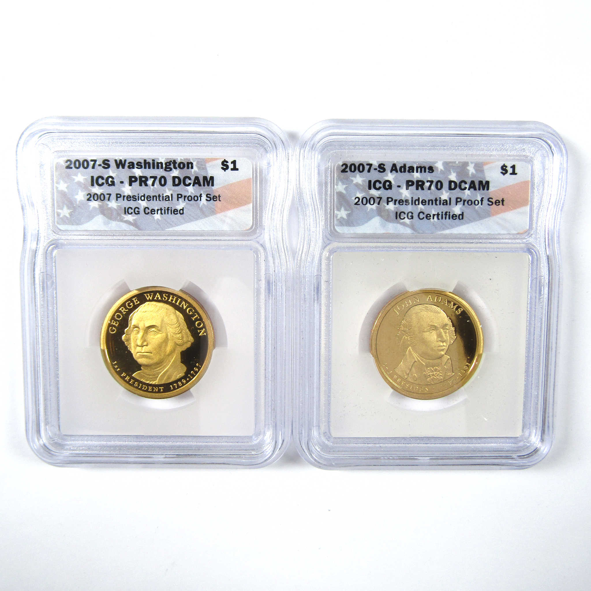 2007 Presidential Dollar 4 Coin Set PR 70 ICG $1 Proof SKU:CPC6604