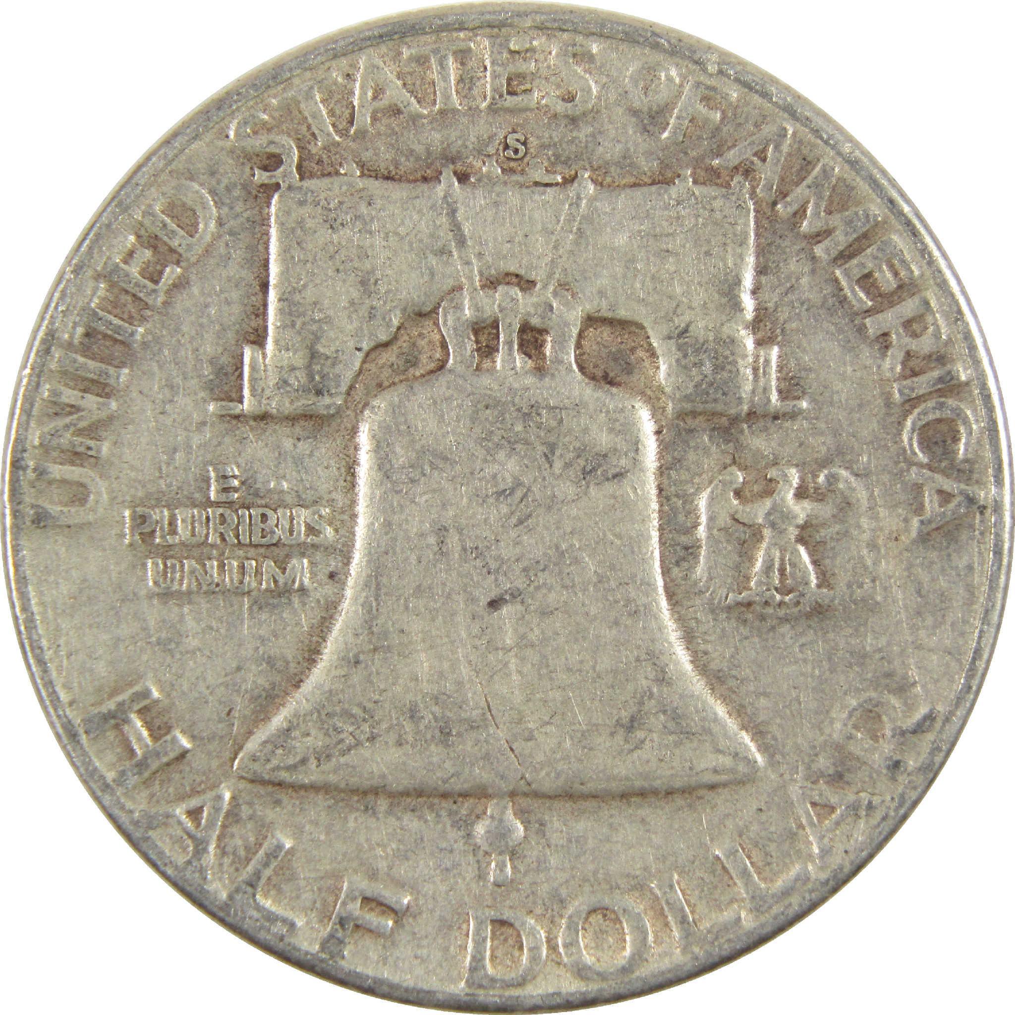 1953 S Franklin Half Dollar VG Very Good Silver 50c Coin