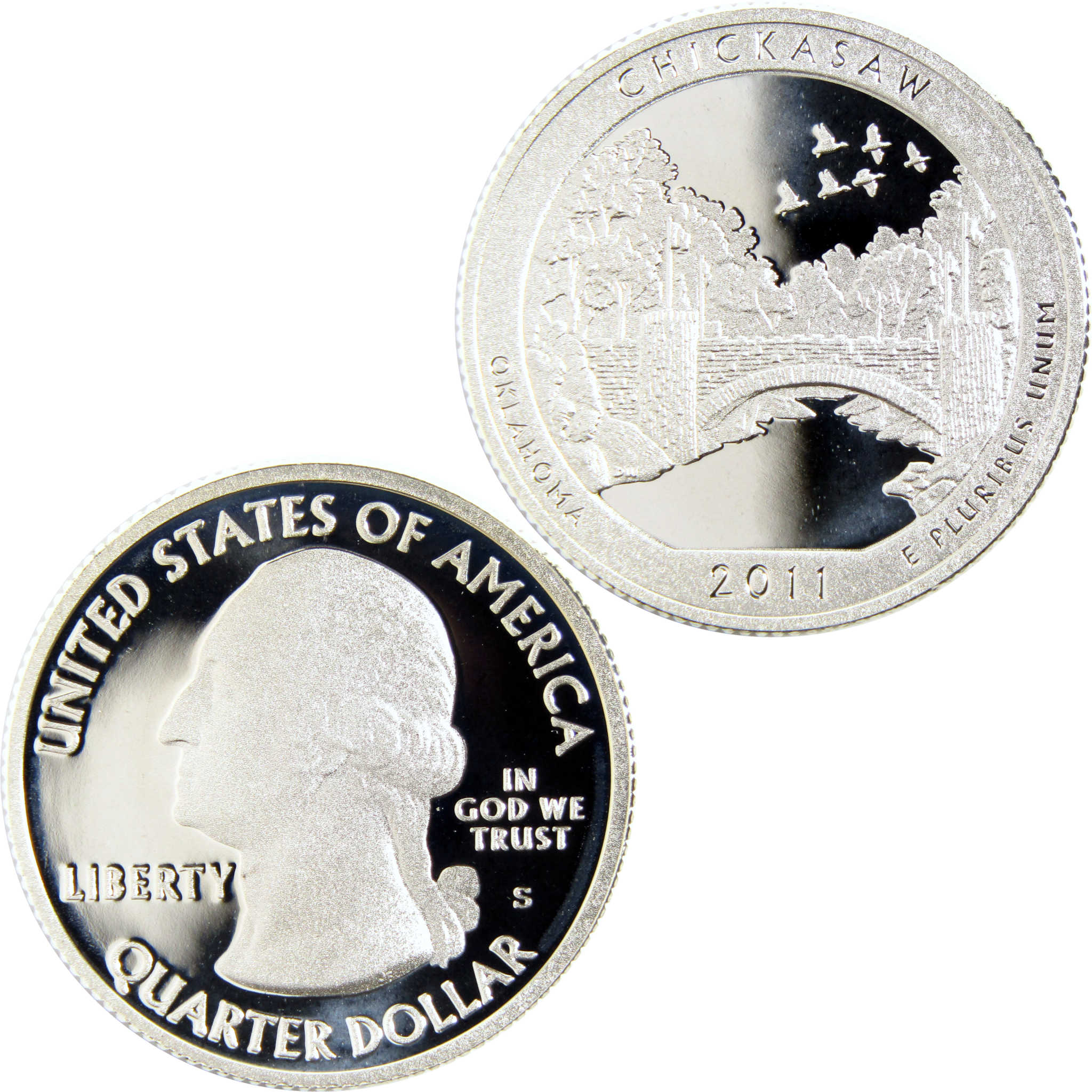 2011 S Chickasaw National Recreation Area Quarter Silver Proof 25c