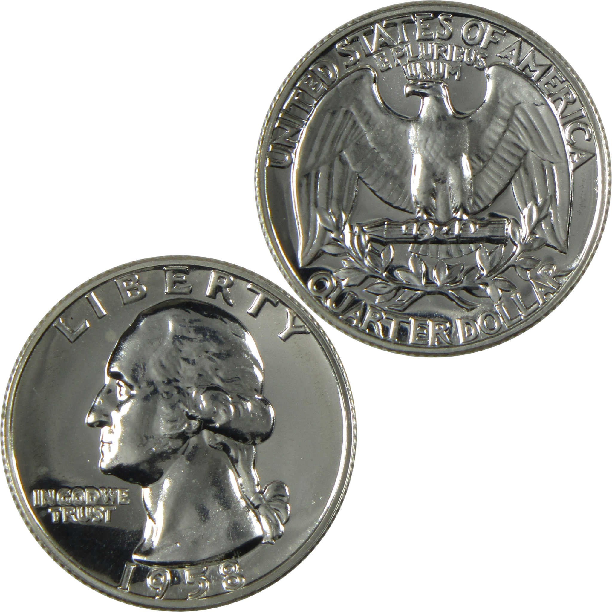 1958 Washington Silver Quarter Proof 25c Coin Collectible