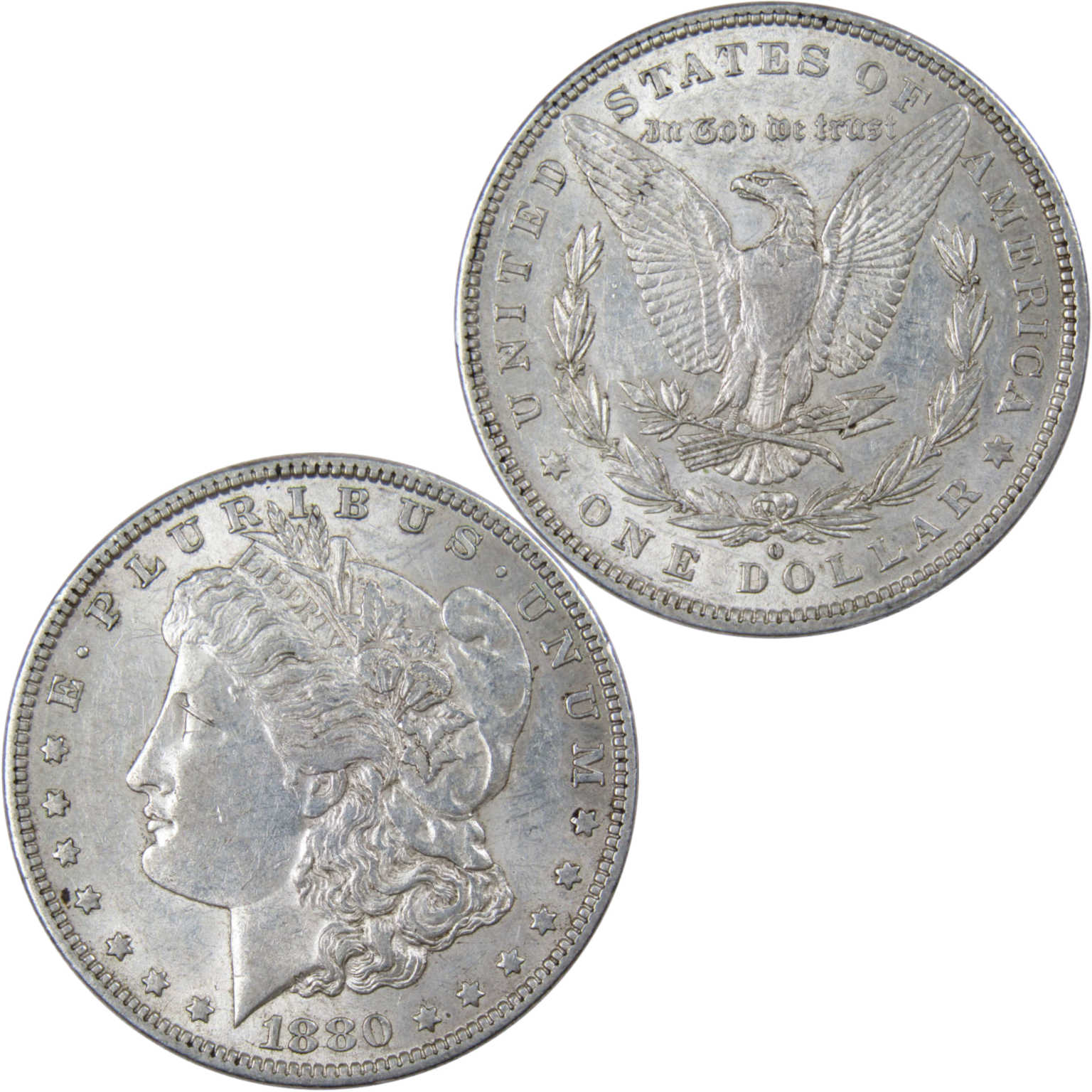 1880 O Morgan Dollar XF EF Extremely Fine 90% Silver $1 US Coin Collectible - Morgan coin - Morgan silver dollar - Morgan silver dollar for sale - Profile Coins & Collectibles
