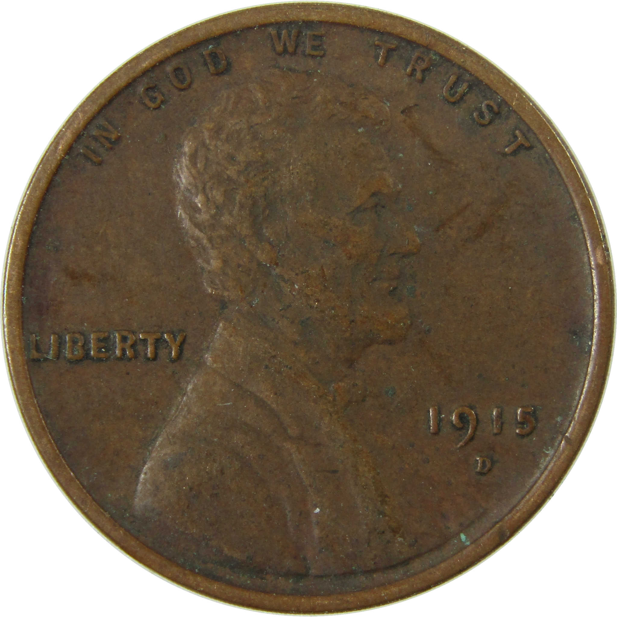 1915 D Lincoln Wheat Cent VF Very Fine Penny 1c Coin SKU:I26847