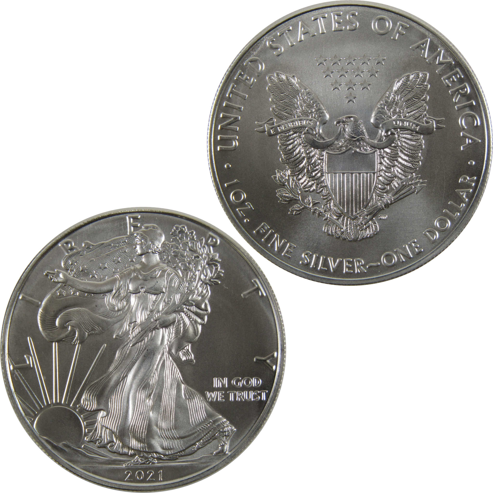 2021 Type 1 American Eagle BU Uncirculated 1 oz .999 Silver $1 Coin