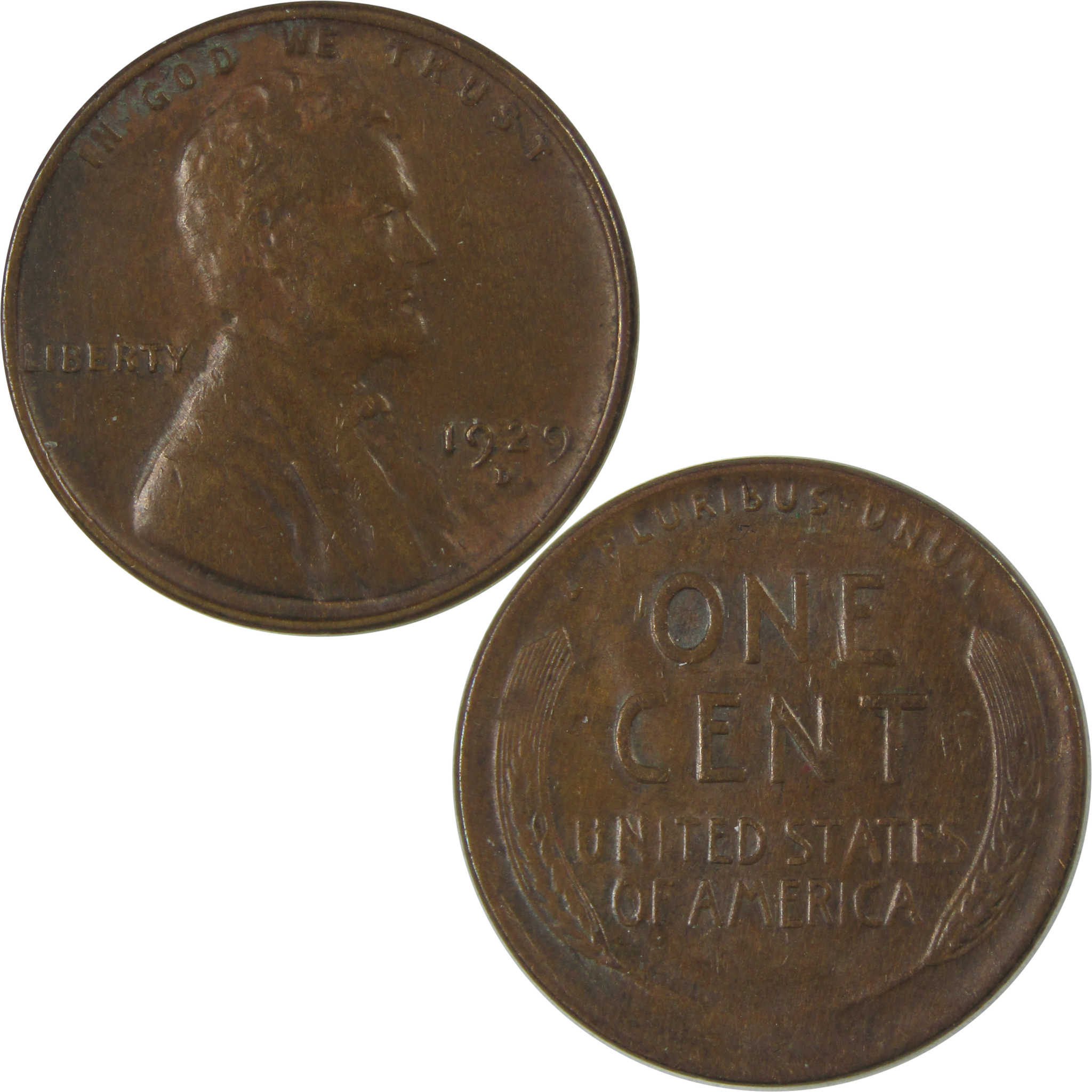 1929 D Lincoln Wheat Cent AU About Uncirculated Penny SKU:I23858