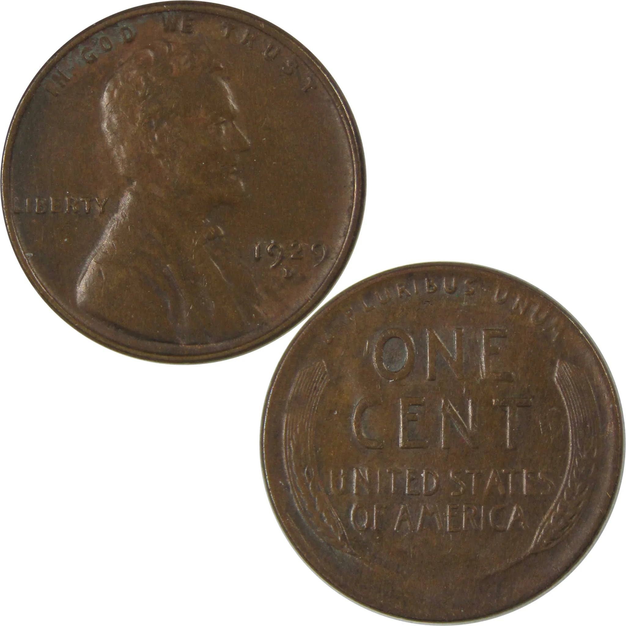1929 D Lincoln Wheat Cent AU About Uncirculated Penny SKU:I23858